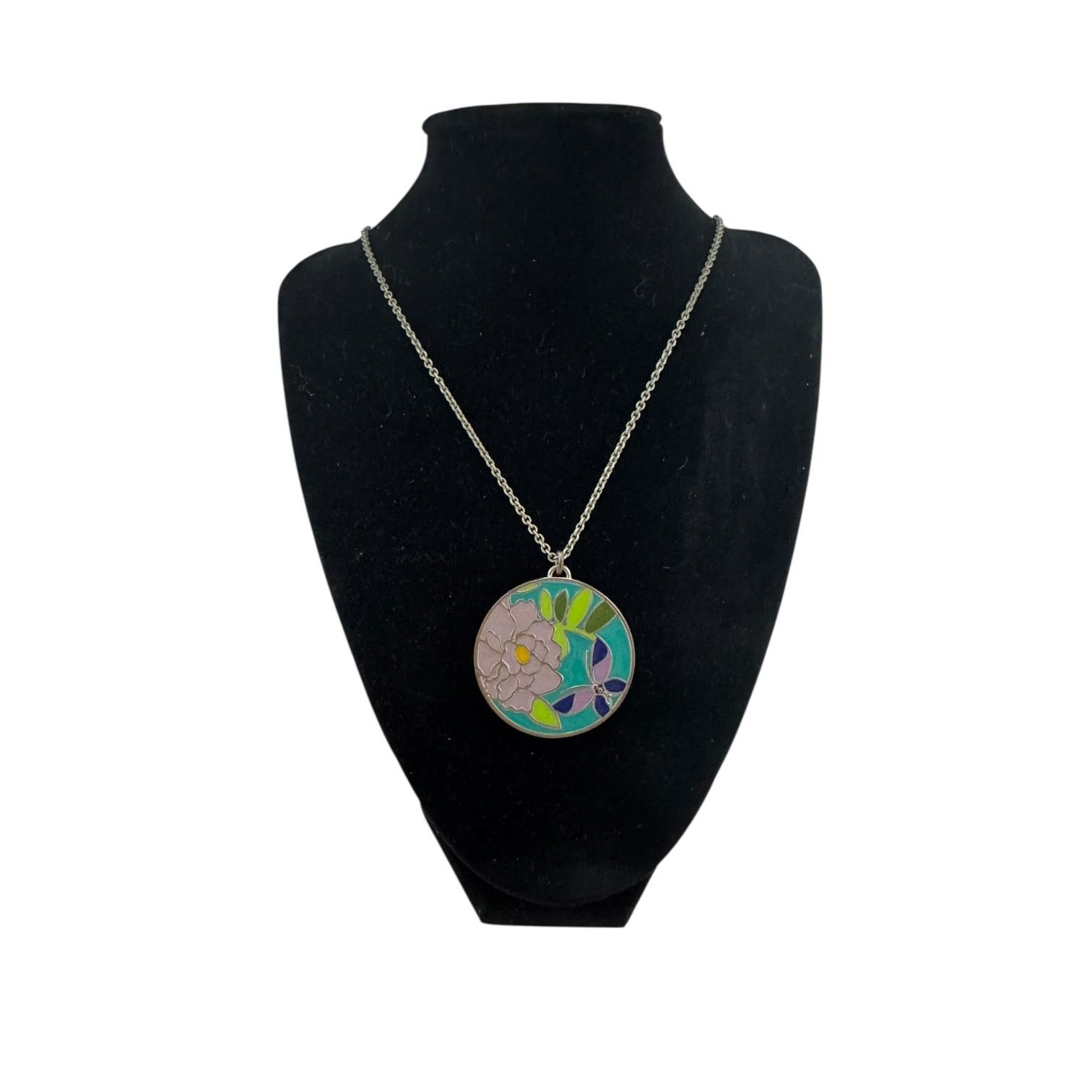 Other Liz & Co. Enameled Floral and Butterfly Pendant Necklace Size ONE SIZE - 2 Thumbnail