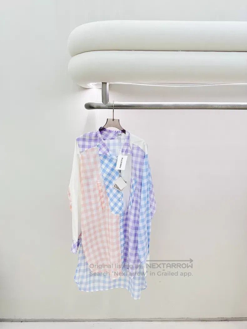 Loewe Loewe Color Blocked Plaid Shirt Size S / US 4 / IT 40 - 1 Thumbnail