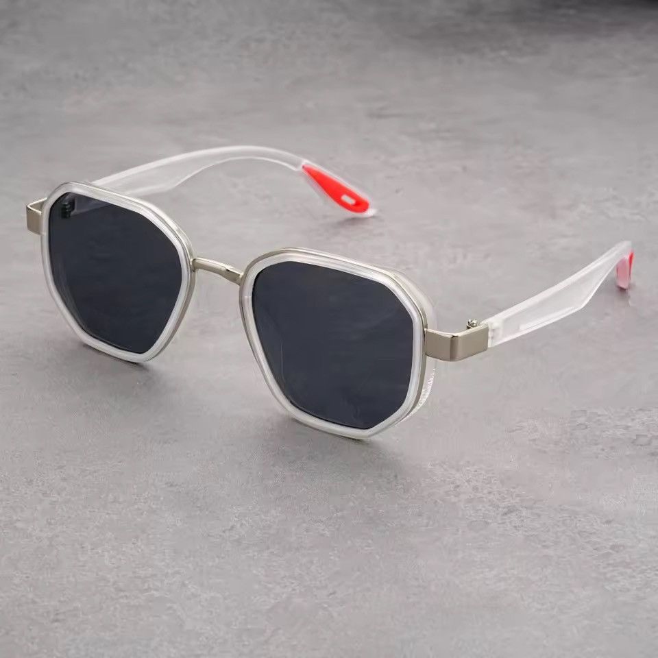 Japanese Brand Trendy Hexagonal Geometric Sunglasses | UV400 | Retro Style Size ONE SIZE - 3 Thumbnail