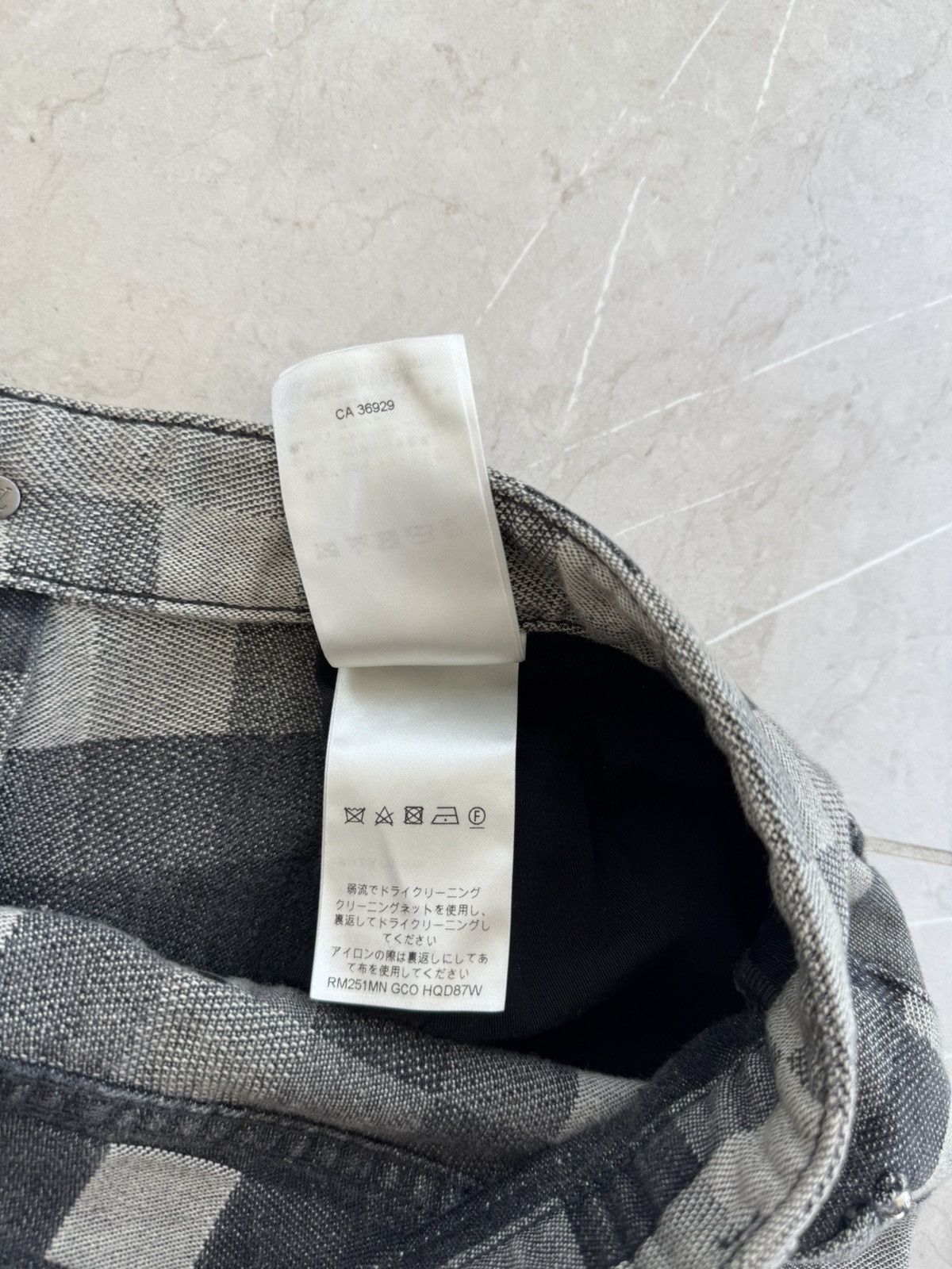 Louis Vuitton LV BLACK DAMOFLAGE SKATER JEANS Size US 30 / EU 46 - 7 Thumbnail