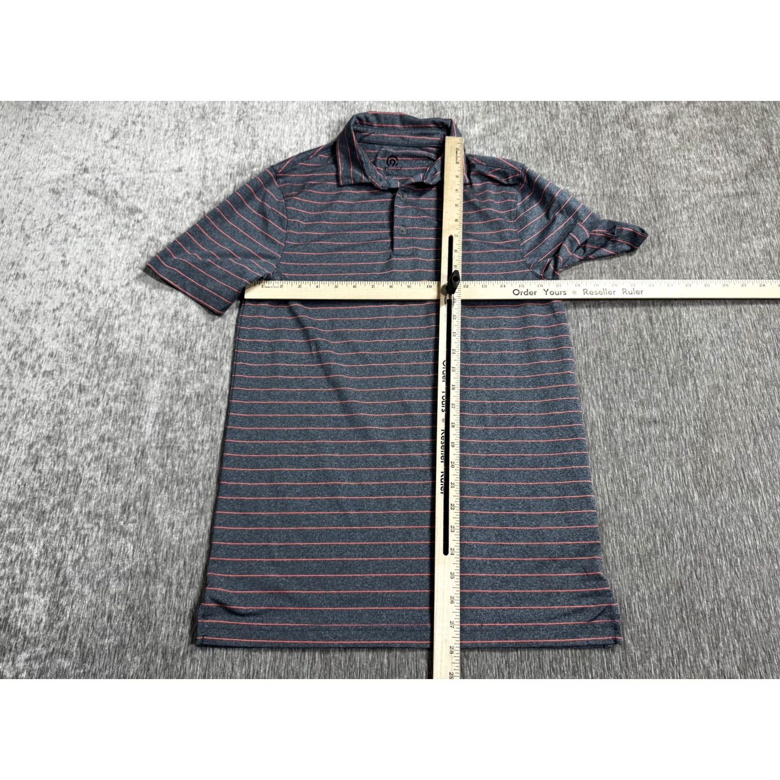 Champion Champion Polo Shirt Mens Small Gray Striped Stretch Performance Golf Casual Size US S / EU 44-46 / 1 - 4 Thumbnail