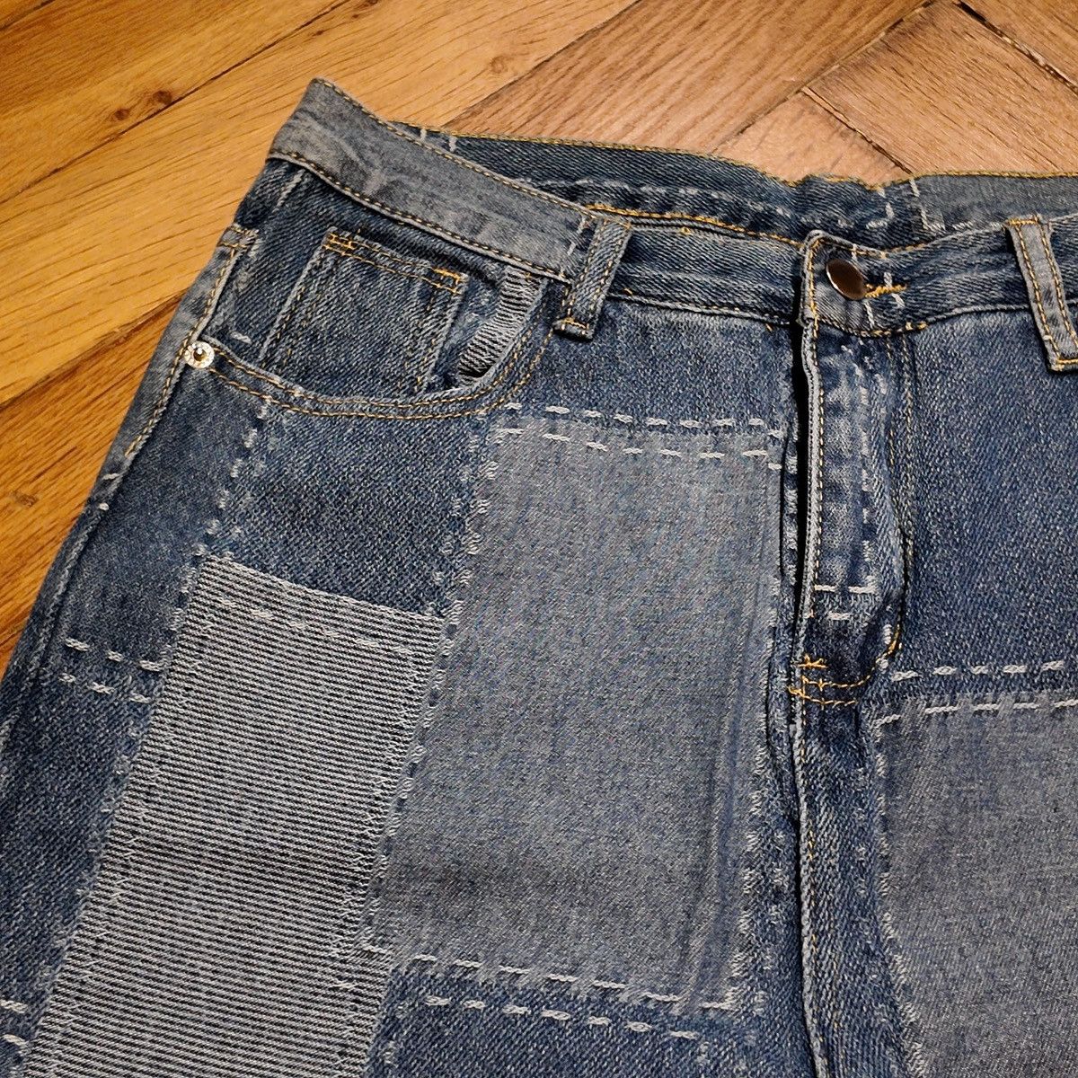Other Sashiko Inspired Patchwork Denim Size W29–30 Size US 29 - 2 Thumbnail