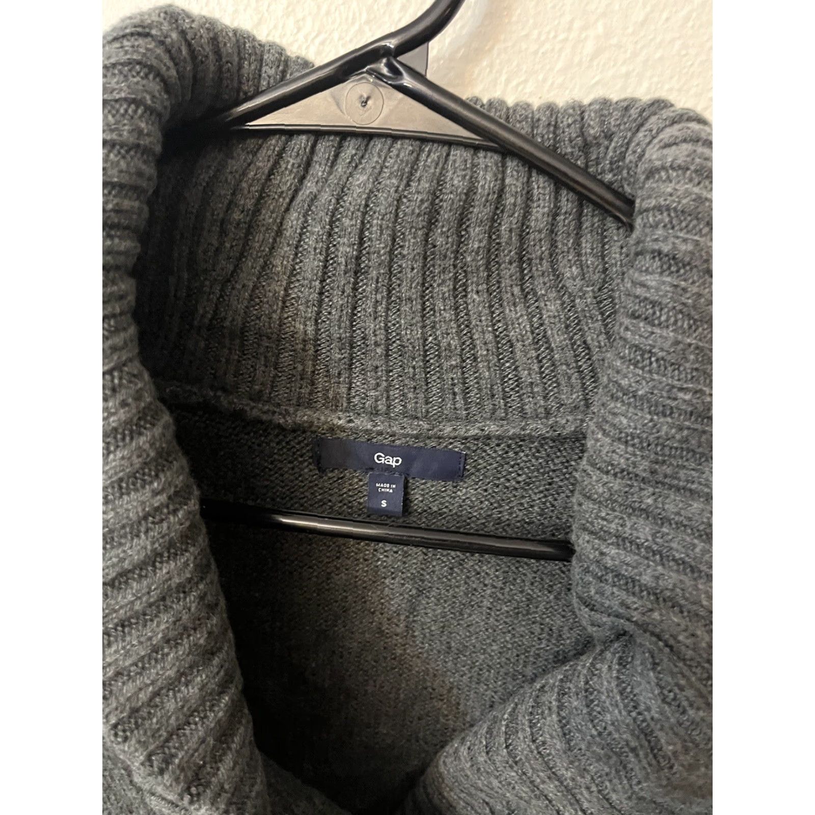 Gap Gap Sweater Womens Gray Pullover 1/4 Zip Shawl Collar Long Sleeve Casual Small Size S / US 4 / IT 40 - 3 Thumbnail