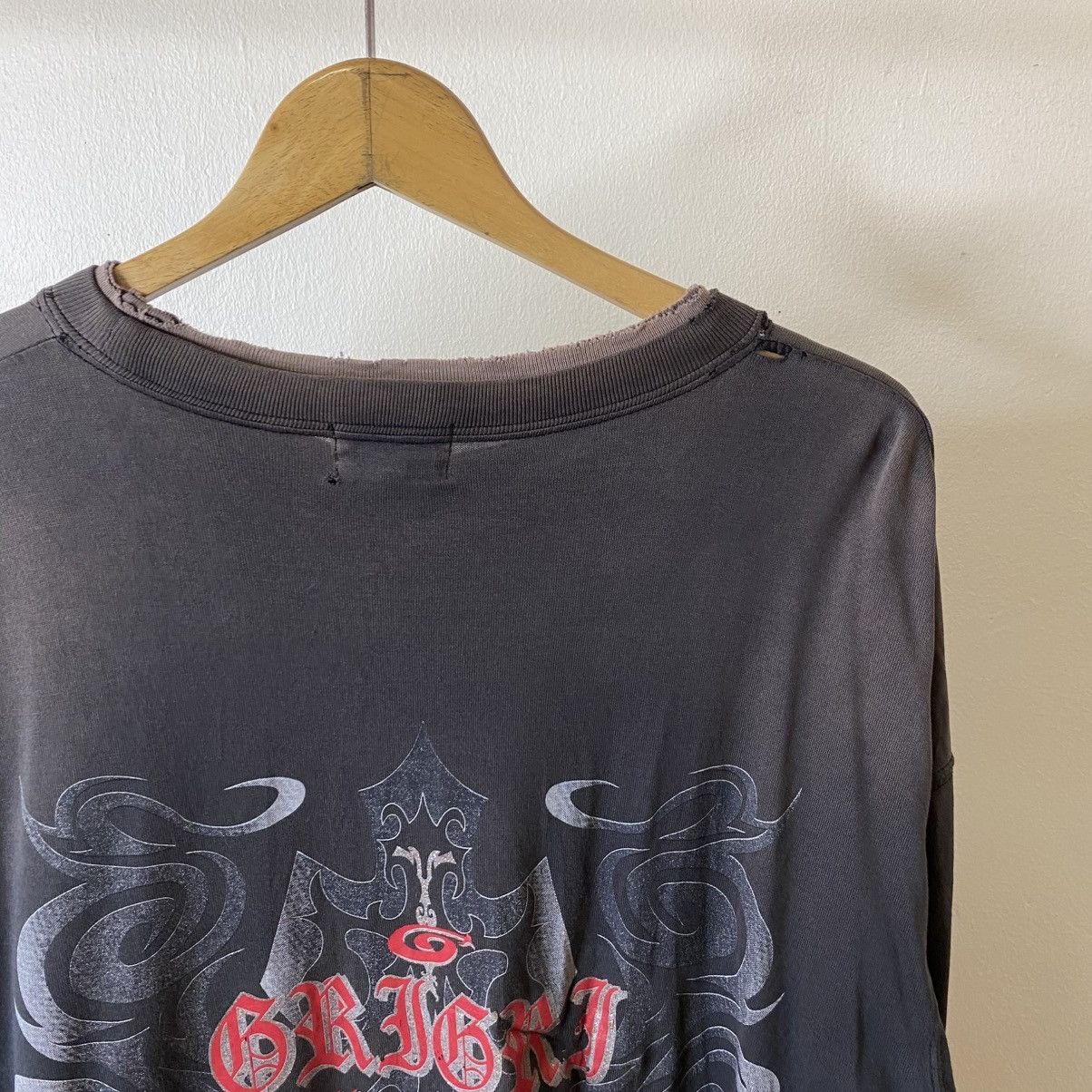 If Six Was Nine Y2k Grigri Tribal Japanese Cyber Gothic Punk Emo Grunge LS Size US XXL / EU 58 / 5 - 3 Thumbnail