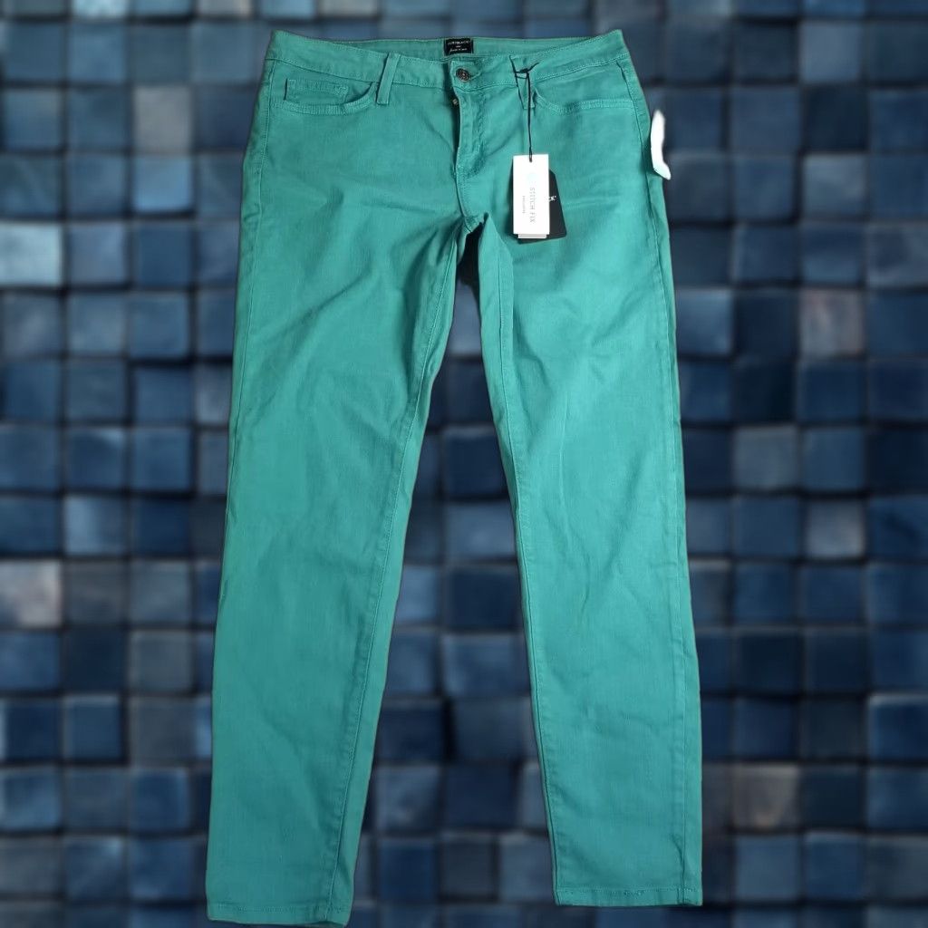 Denime JUST BLACK Denim Womens 30 Adorra Green Shamrock Stretch Skinny Jeans USA NWT Violet Size 30" / US 8 / IT 44 - 1 Thumbnail