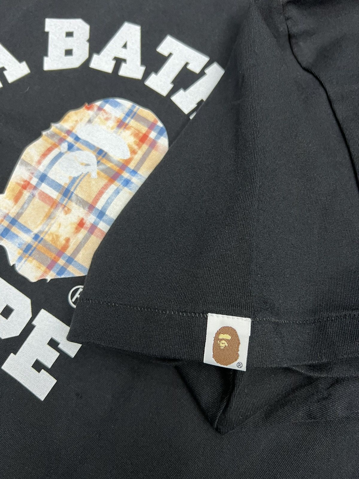 Bape Bape Bleached Check College T-Shirt Size US XL / EU 56 / 4 - 3 Thumbnail