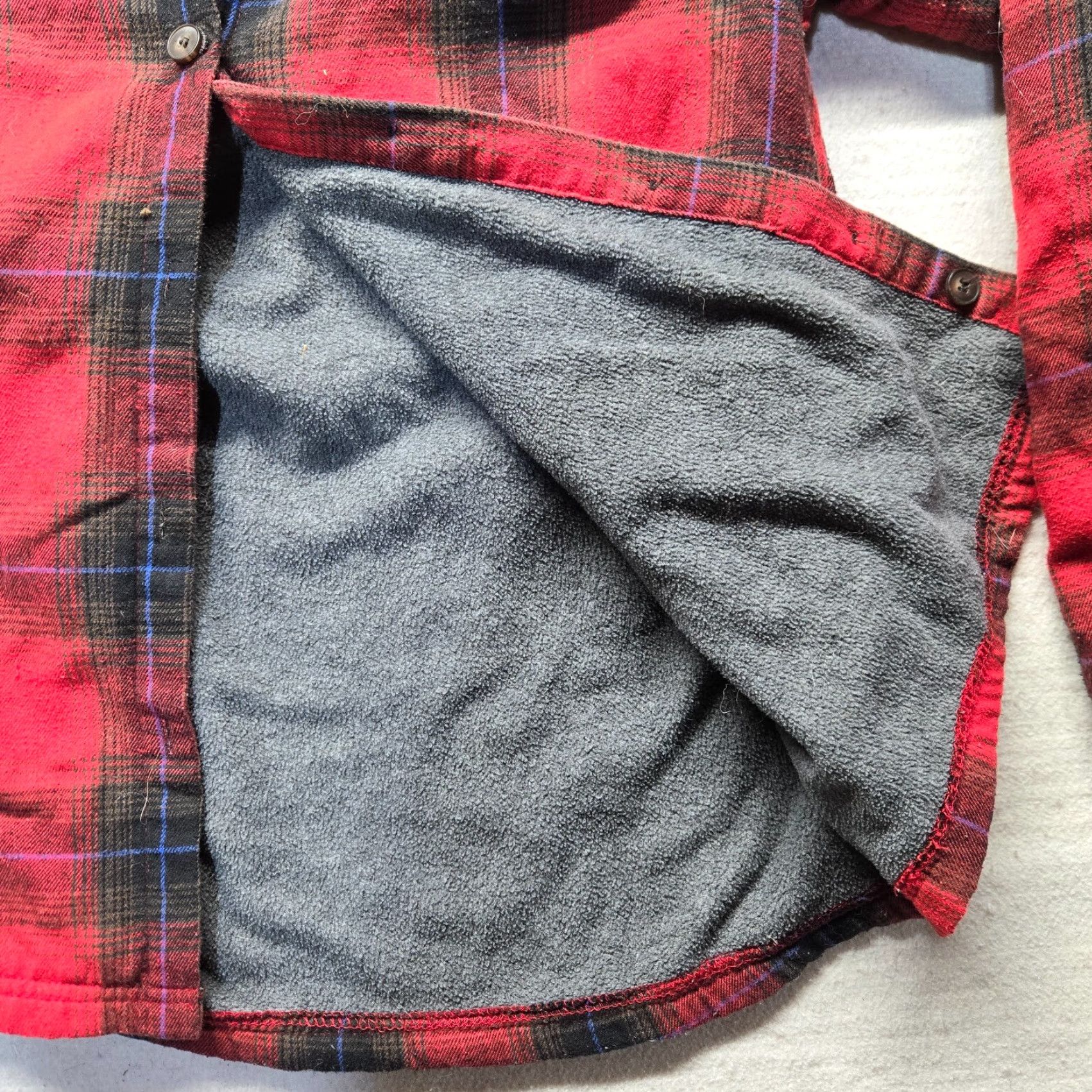 Vintage ZENTHACE Sweater Jacket Hooded Plaid Button L Red Adult Women Size L / US 10 / IT 46 - 3 Thumbnail