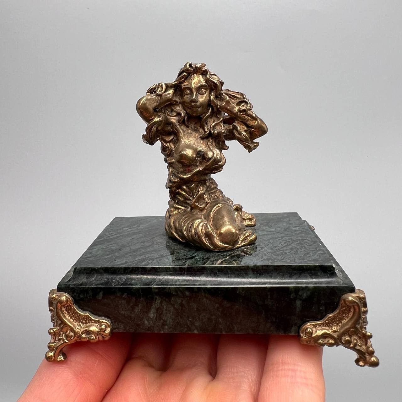 Vintage Bronze Virgo Zodiac Figurine Astrology Sculpture Size ONE SIZE - 1 Thumbnail