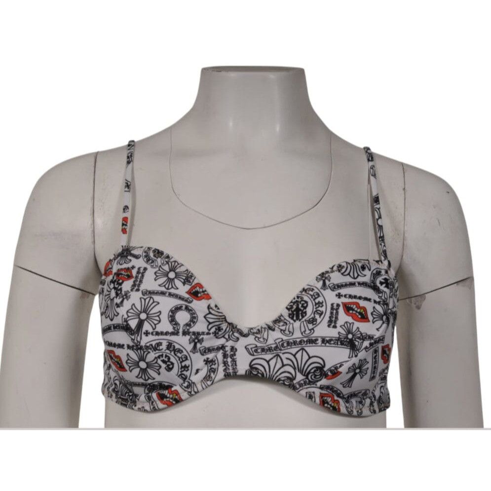Chrome Hearts Chrome Hearts Dipped in Blue Matty Boy Bikini Top White Blac Size S / US 4 / IT 40 - 11 Thumbnail