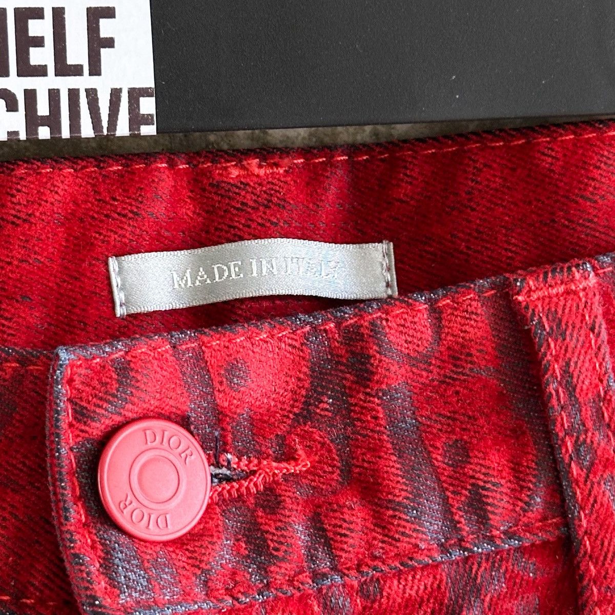 Dior × ERL ❤️‍🔥 VVIP RUNWAY Chinese New Year Oblique Crushed Velvet Denim Size US 33 - 13 Thumbnail