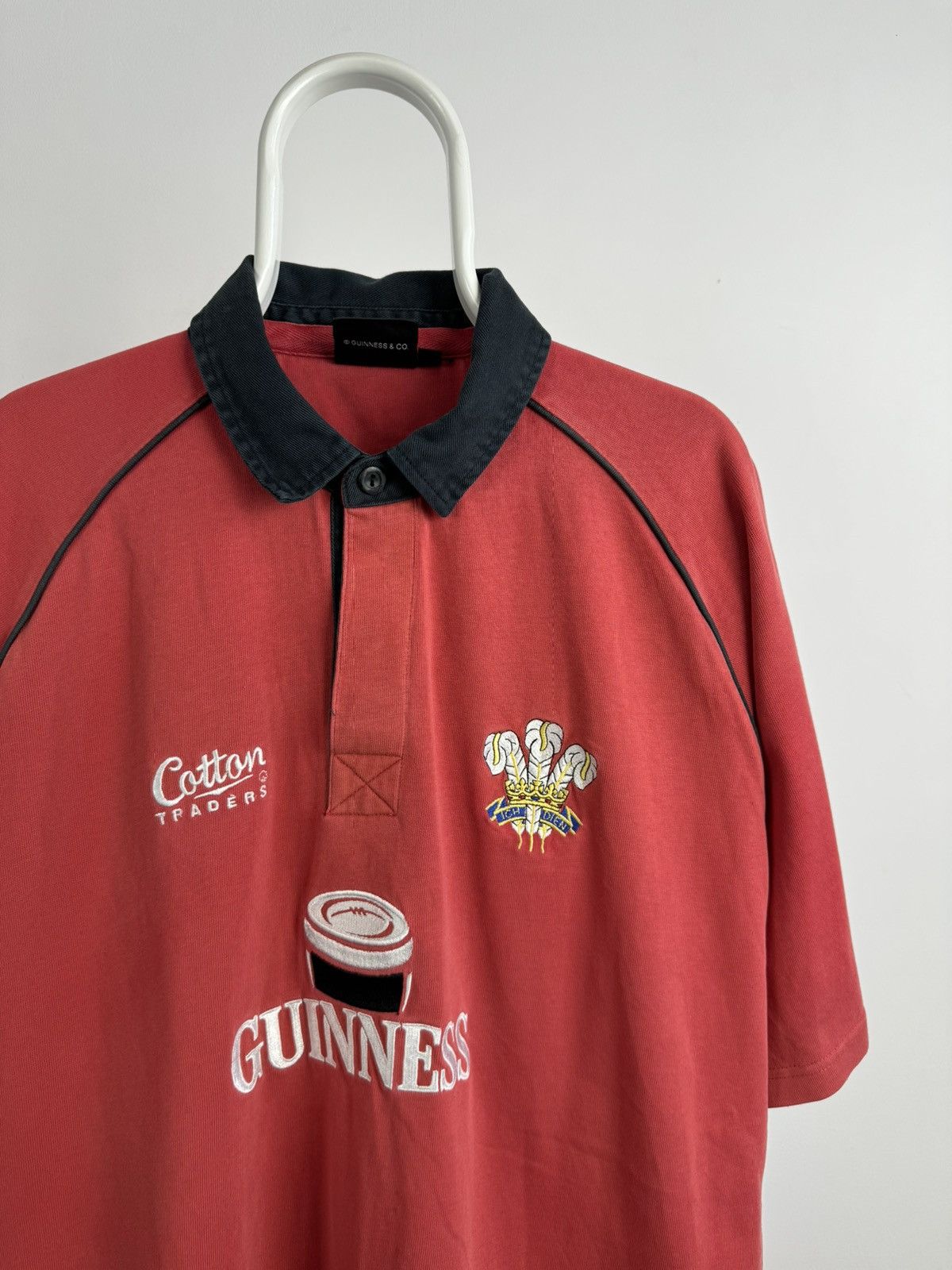 Vintage Vintage Guinness Cotton Traders Rugby Style Polo Shirt Size US XL / EU 56 / 4 - 2 Thumbnail