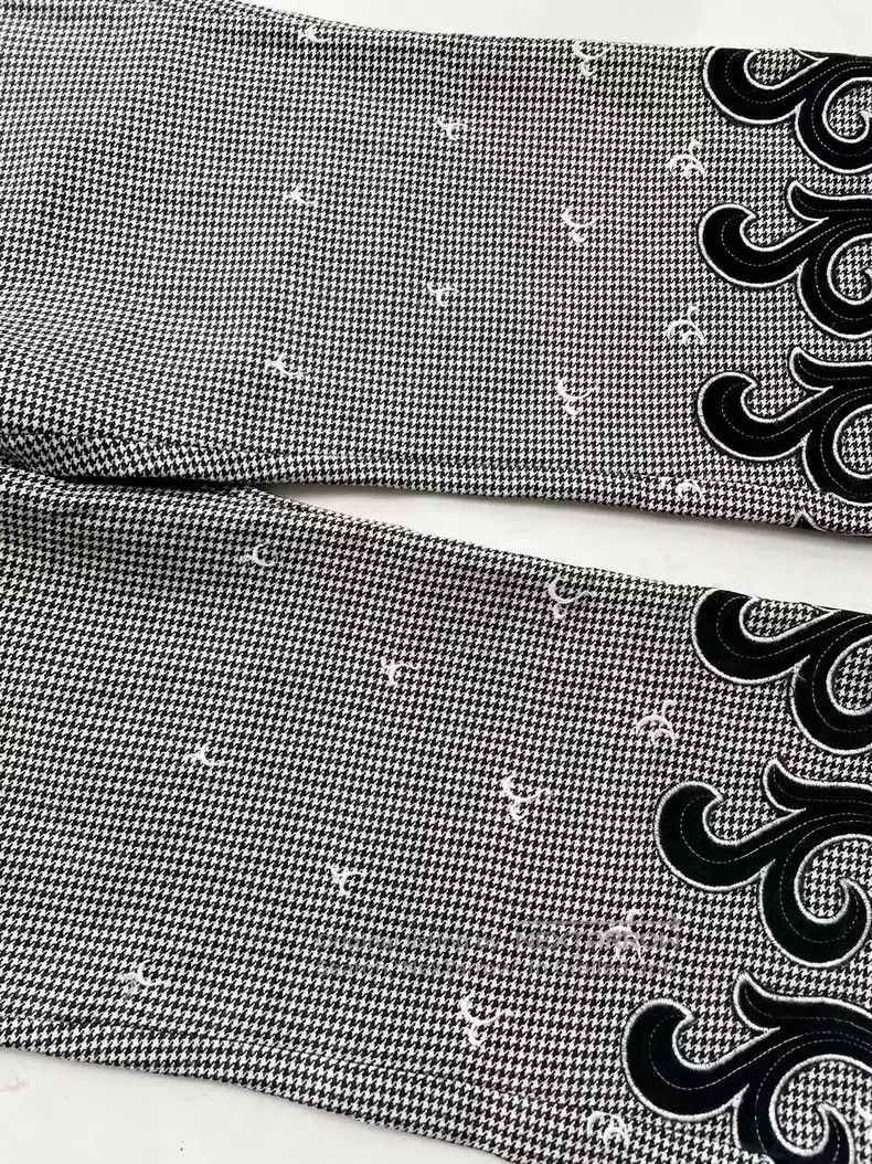 Comme des Garcons Comme Des Garcons size M Houndstooth Embroidered Culottes Size 22" - 4 Thumbnail