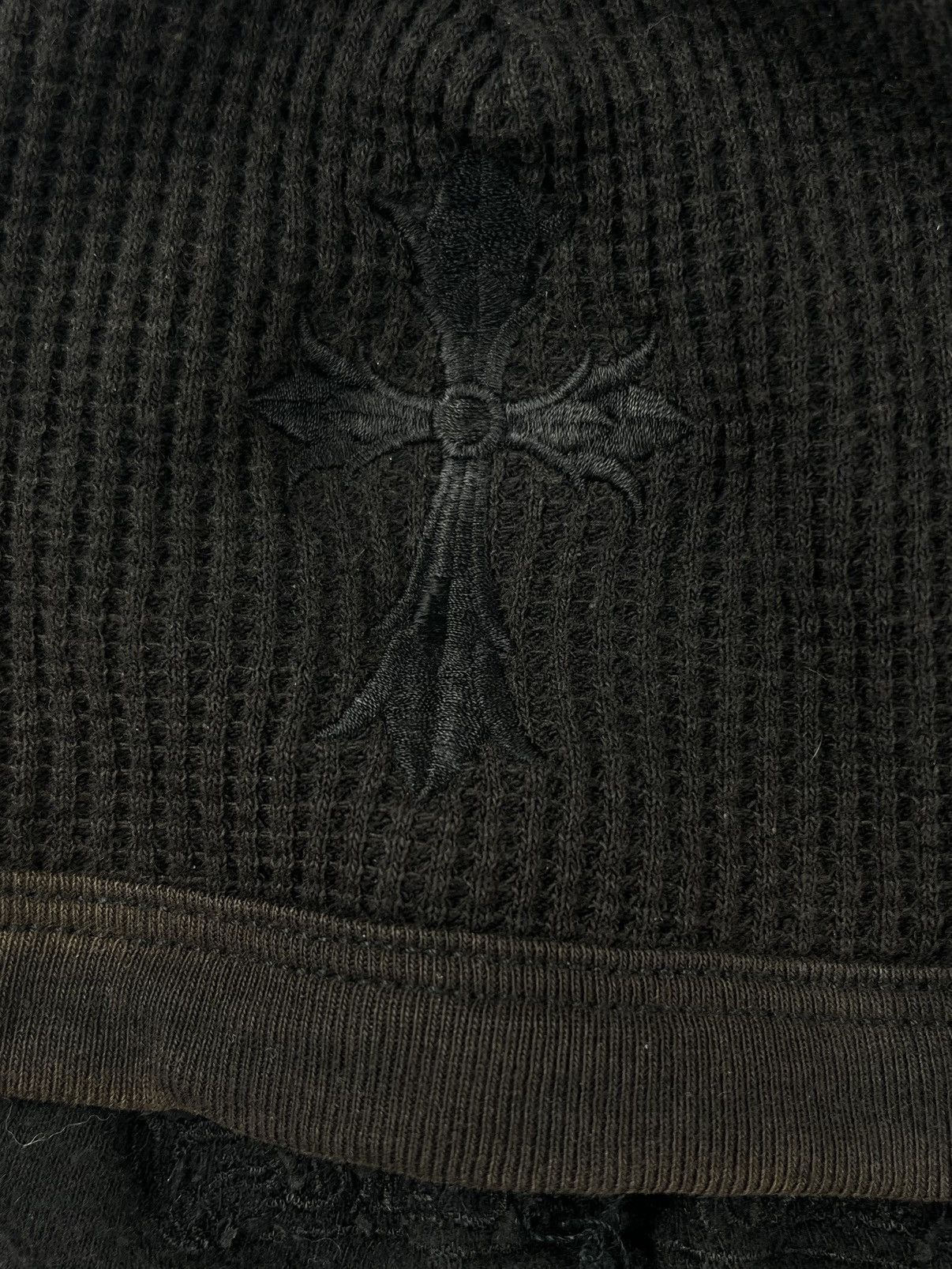Chrome Hearts Chrome Hearts Embroidered Cross Logo Skull Beanie Black Size ONE SIZE - 3 Thumbnail