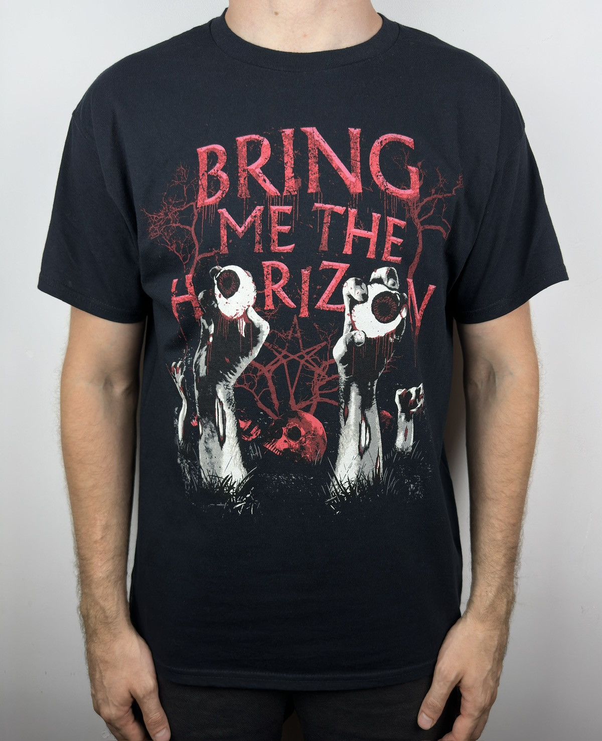 Band Tees Bring Me The Horizon Graveyard Eyes Rock Band T Shirt Tee Size US L / EU 52-54 / 3 - 2 Thumbnail
