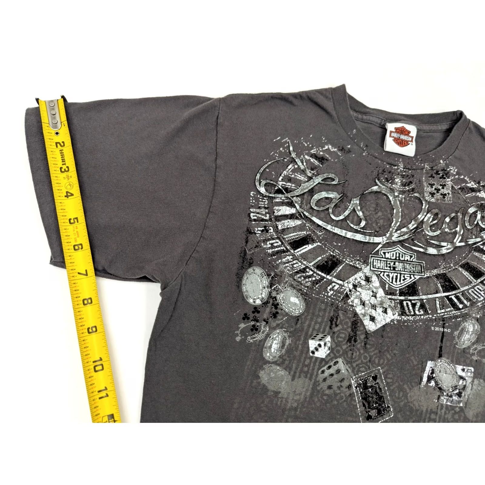 Harley Davidson Harley-Davidson RK Stratman Short Sleeve Shirt Men M Gray Silver Vegas Logo T-Shirt 41 Chest Cotton Size US M / EU 48-50 / 2 - 5 Thumbnail