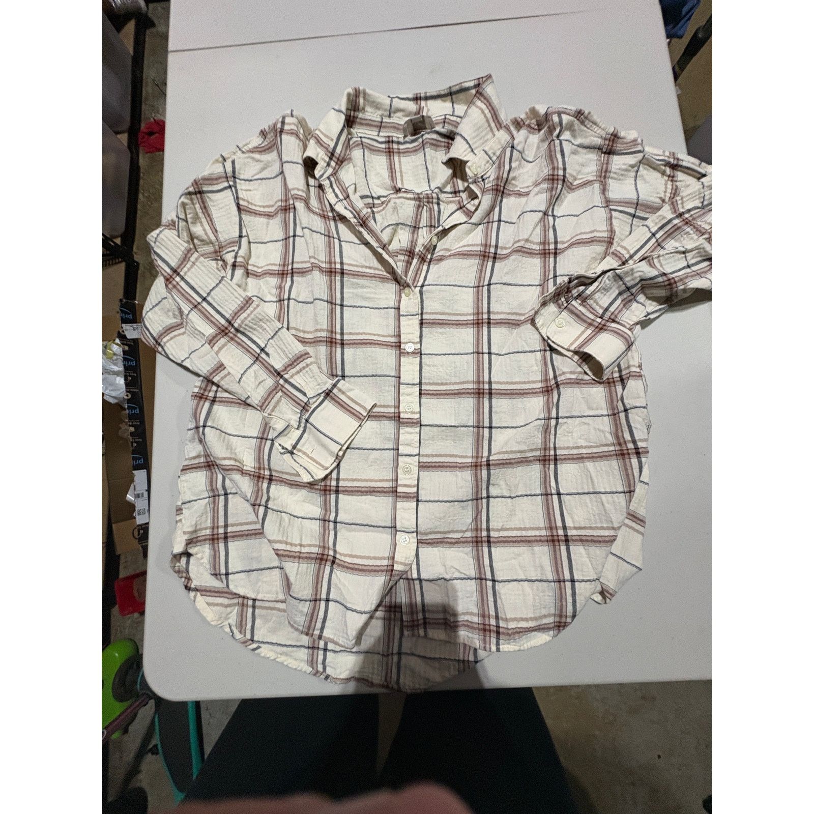 Loft LOFT Outlet Women’s XL Plaid Button Down Shirt Long Sleeve Size XL / US 12-14 / IT 48-50 - 2 Thumbnail