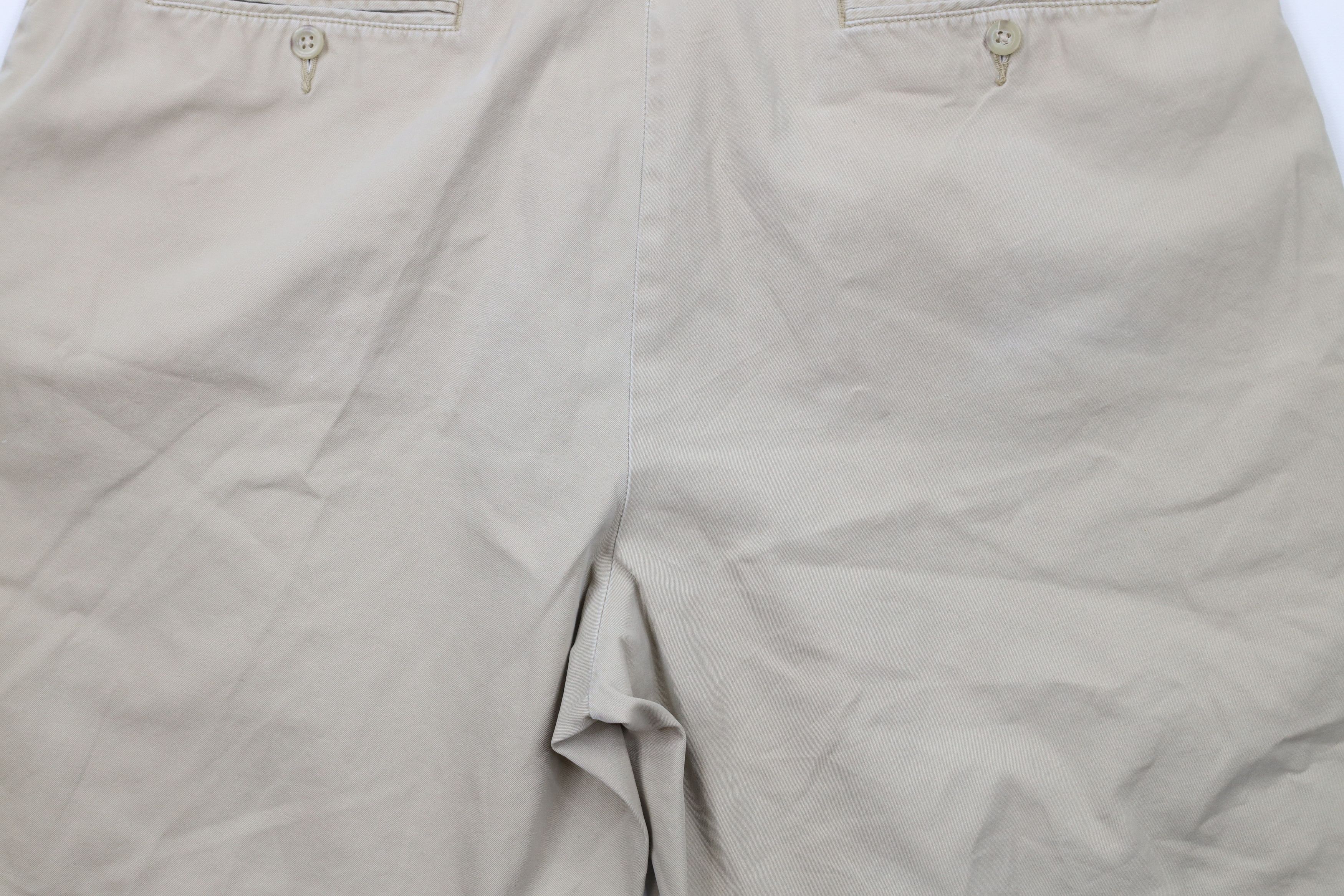 Ralph Lauren × Vintage Vintage 90s Ralph Lauren Above Knee Flat Front Chino Shorts Size US 36 / EU 52 - 13 Thumbnail