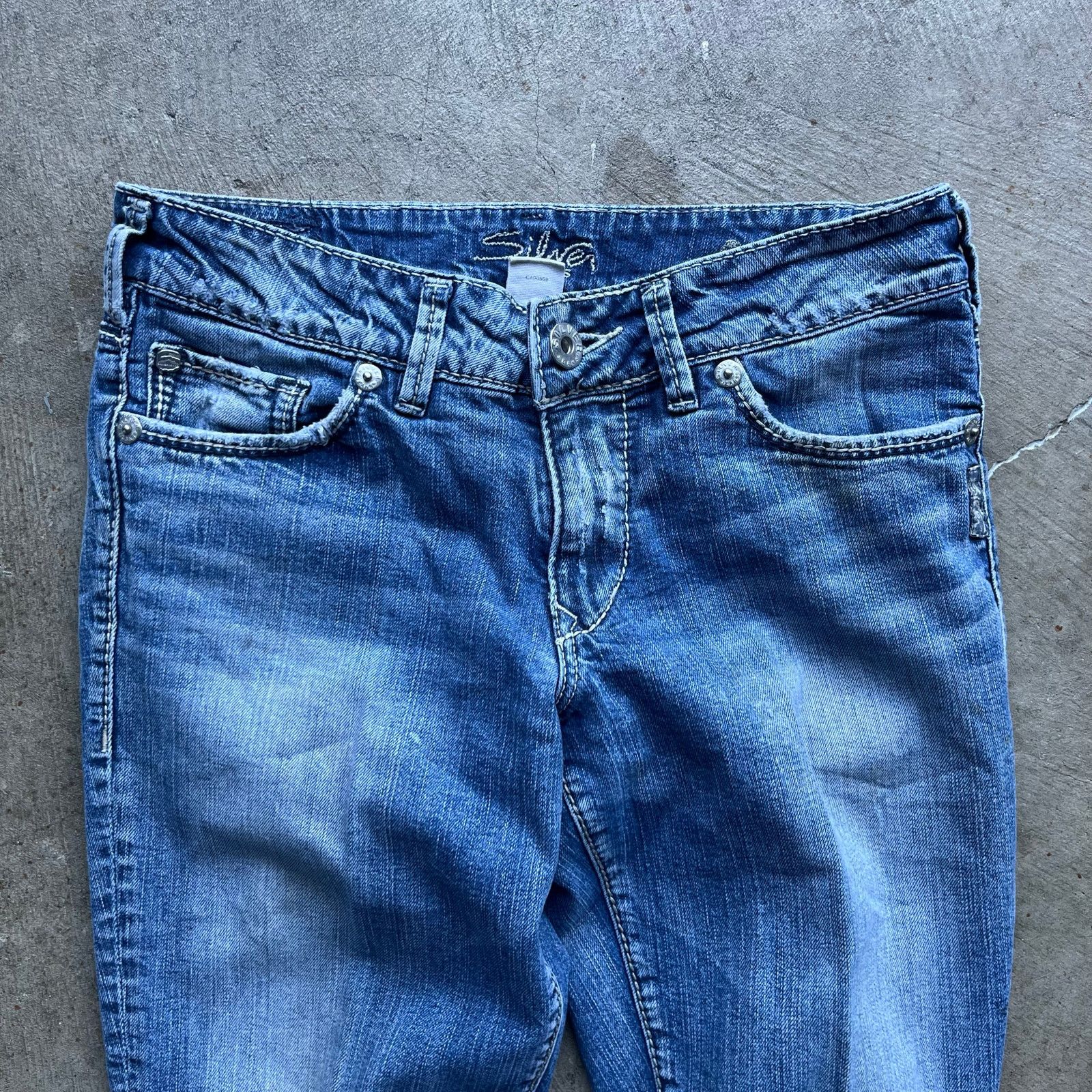 Vintage VINTAGE SILVER BOOTCUT JEANS Y2K 28X26 Size 28" / US 6 / IT 42 - 3 Thumbnail