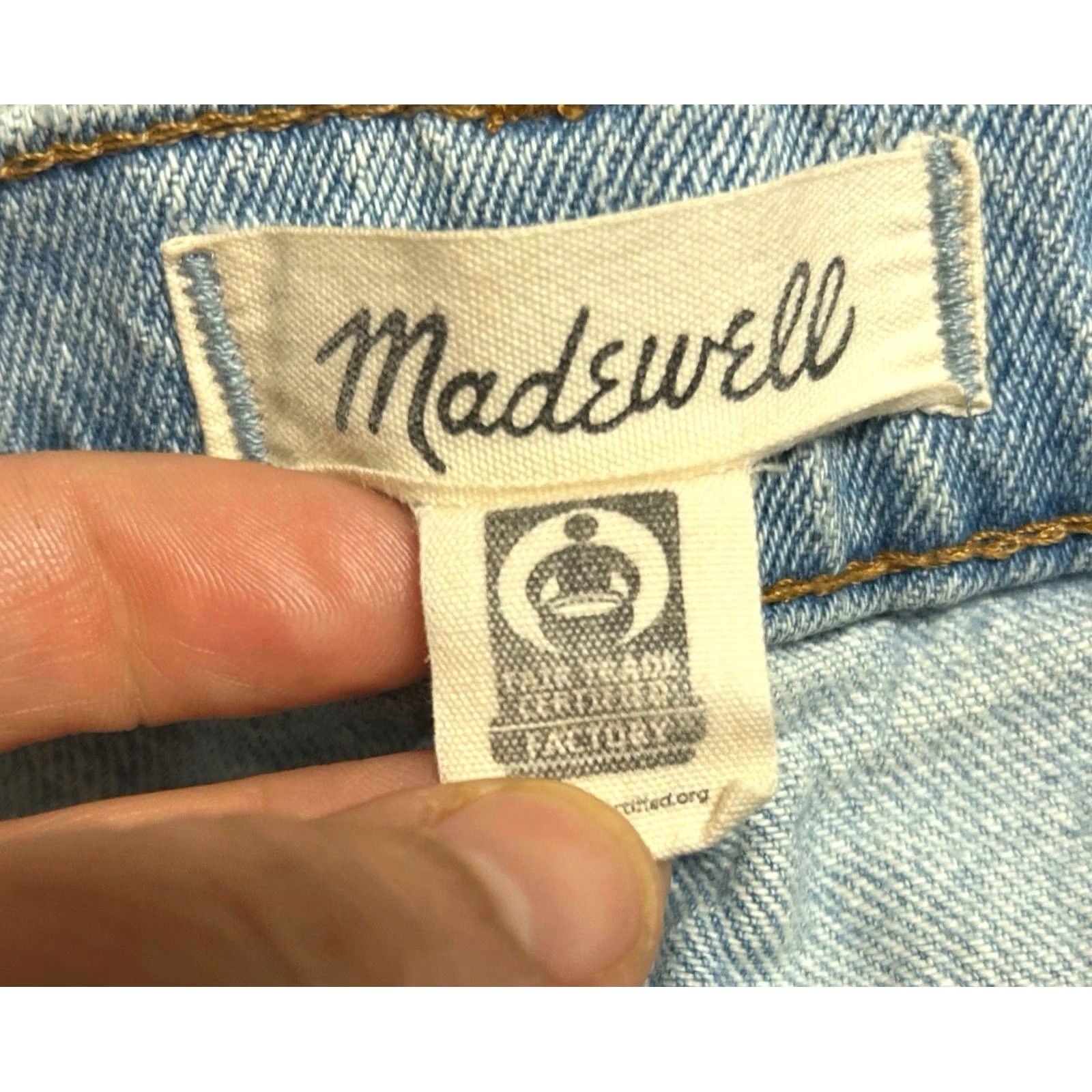 Madewell Madewell Jeans Women's 27 Blue Light Wash High Rise Straight Leg Vintage 90s Style Regular Fit 5-Pocket Denim Size 27" / US 4 / IT 40 - 7 Thumbnail