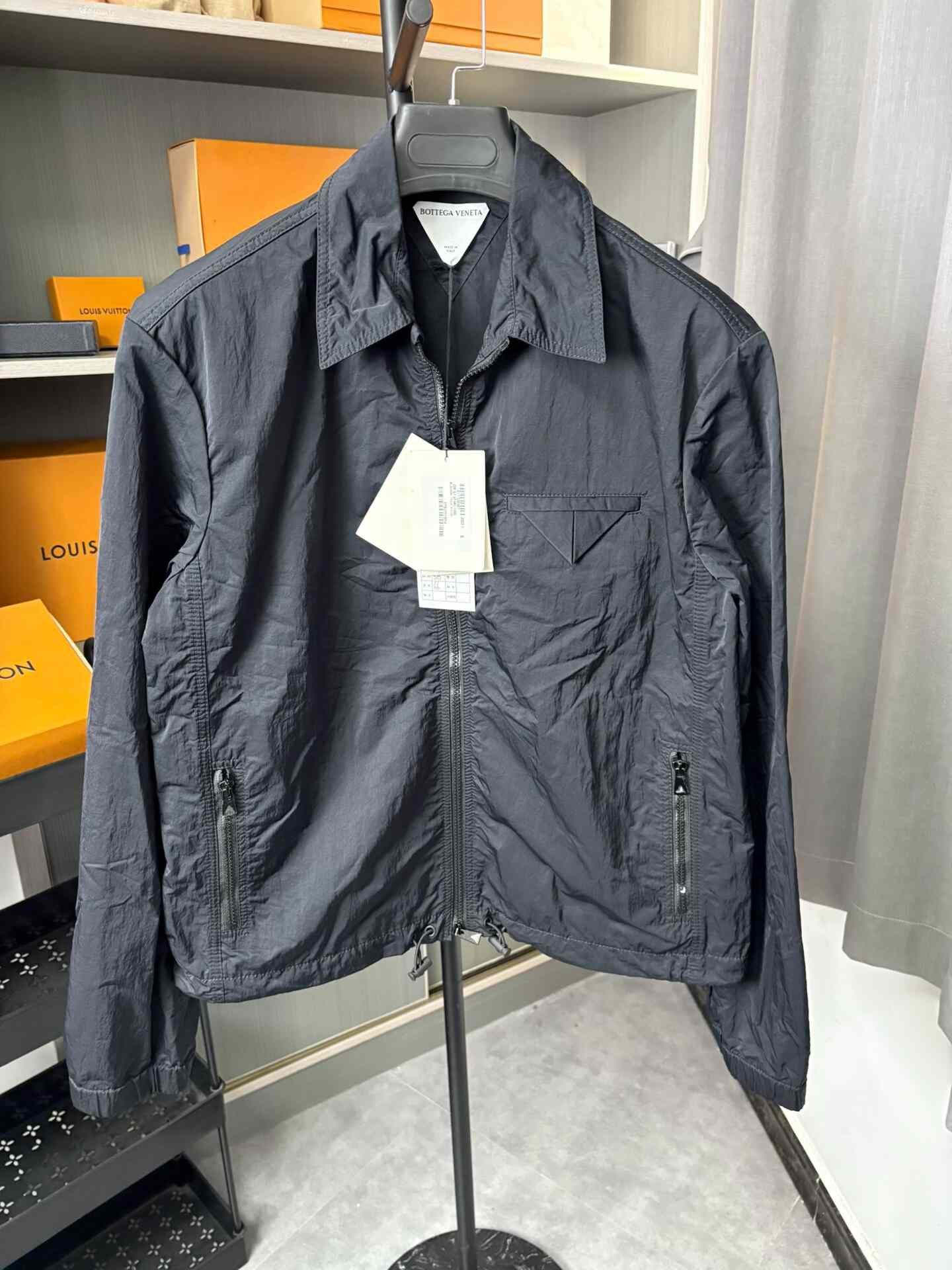Bottega Veneta Bottega Veneta Nylon Cropped Black Jacket S Women Size S / US 4 / IT 40 - 1 Thumbnail