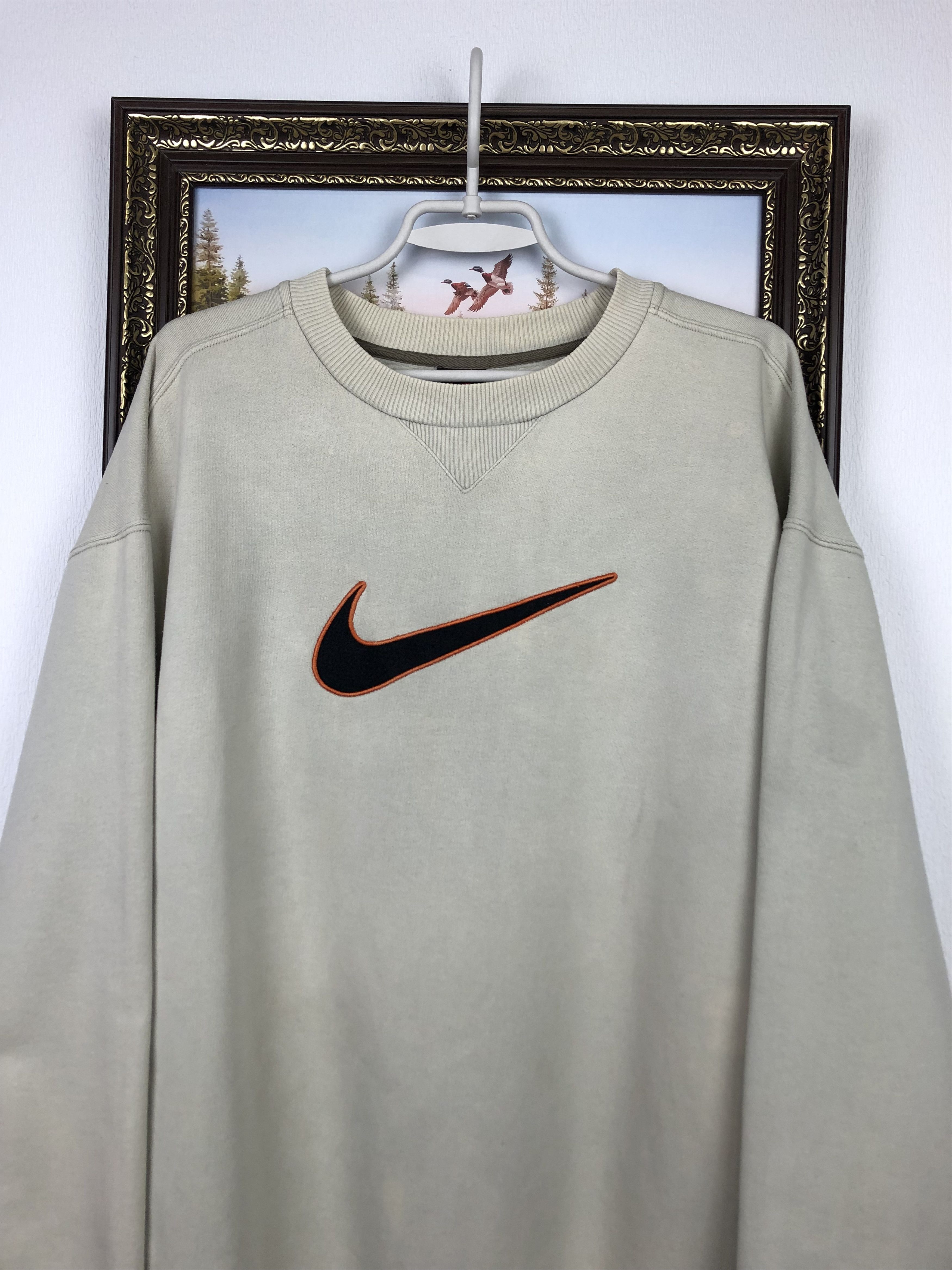 Vintage 90's Nike Sweatshirt Big Logo Swoosh Rare Crewneck