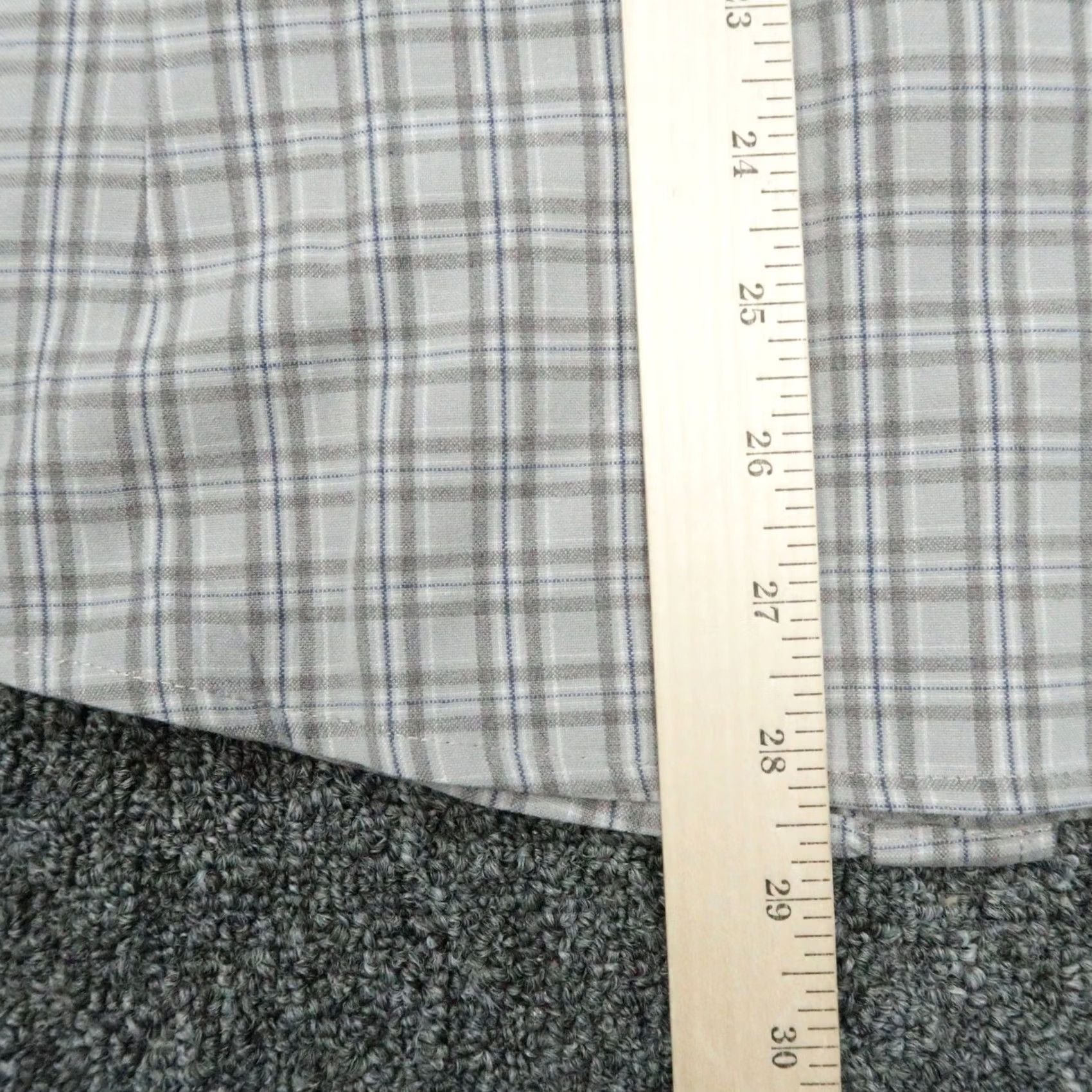 Mizzen+Main Mizzen+Main Shirt Mens Large Gray Plaid Long Sleeve Button Trim Fit Flannel Size US L / EU 52-54 / 3 - 7 Thumbnail