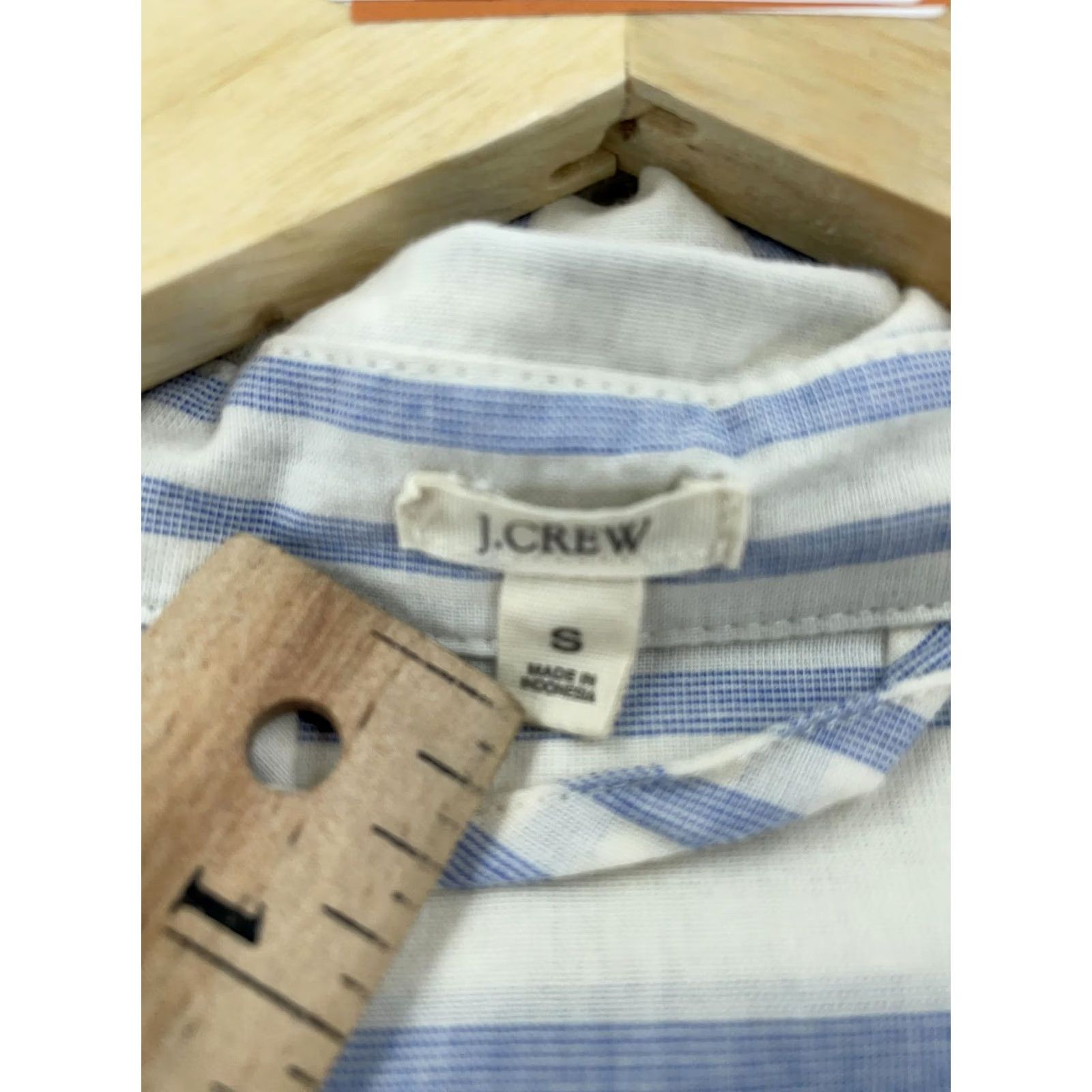 J.Crew J.Crew Tunic Top Womens Small Blue White Stripe Cotton Sleeveless Collar Popover Blouse Shirt Casual Womens Regular Knits Size S / US 4 / IT 40 - 6 Thumbnail