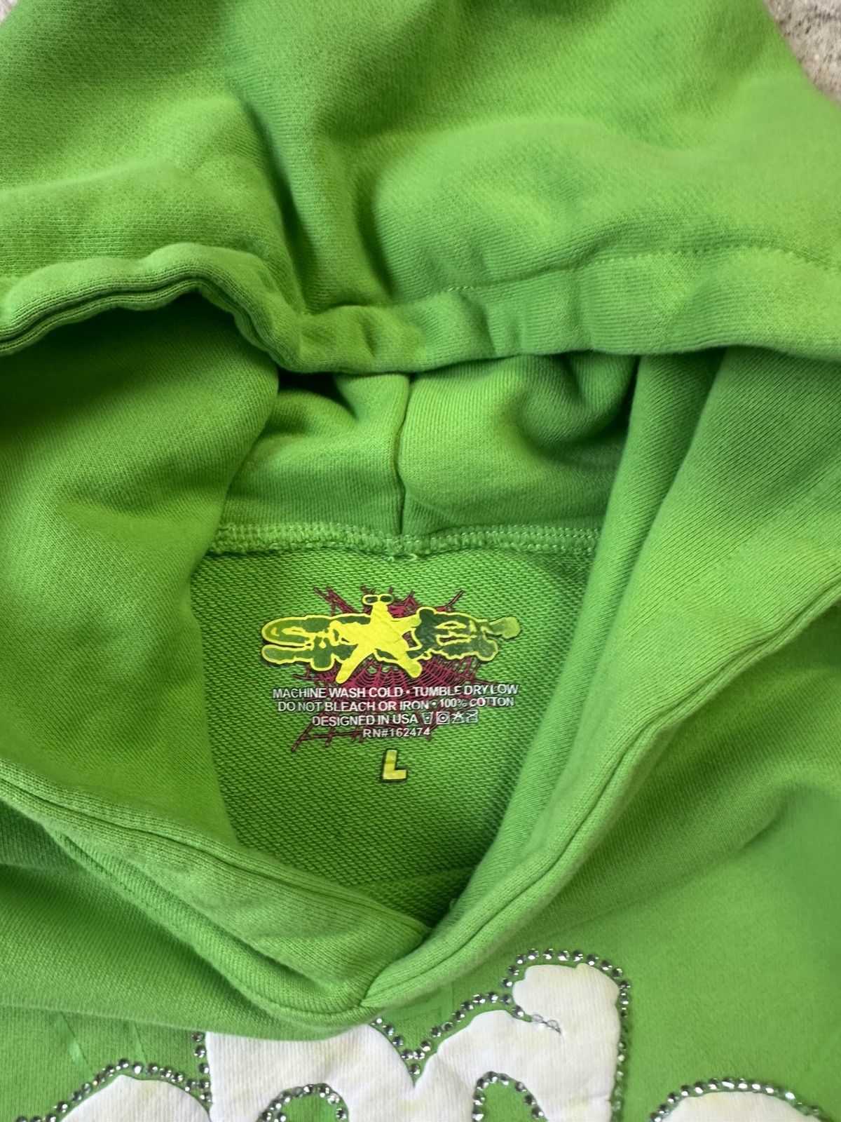 Other Sp5der Logo Green Pullover Hoodie Large Size US L / EU 52-54 / 3 - 3 Thumbnail