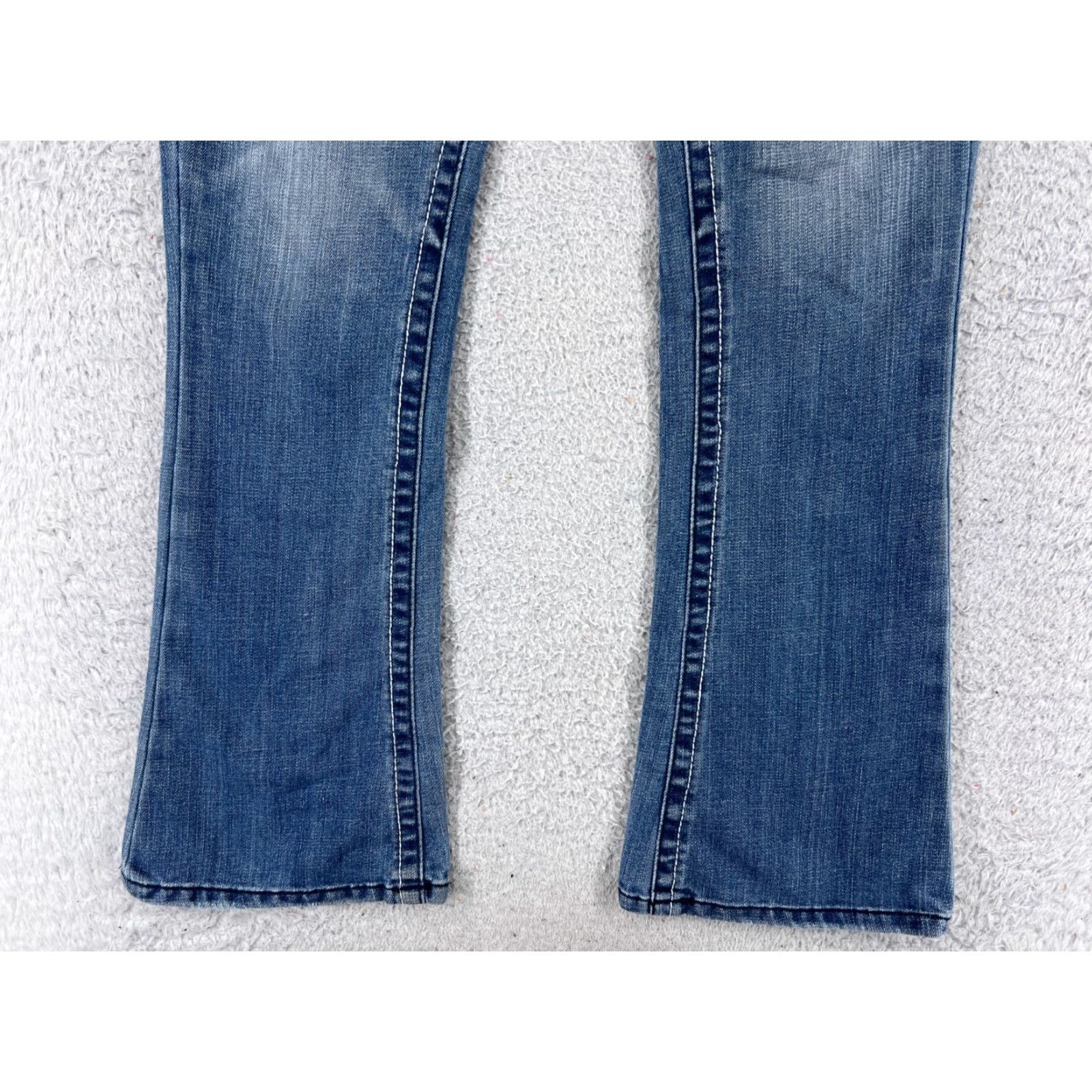 Vintage Seven7 Jeans Women 8 Blue Denim Slim Flared 30x30 Cotton Embroidered Pocket 5-Pocket Low Rise Regular Vintage No N/A Size 32" / US 10 / IT 46 - 2 Thumbnail