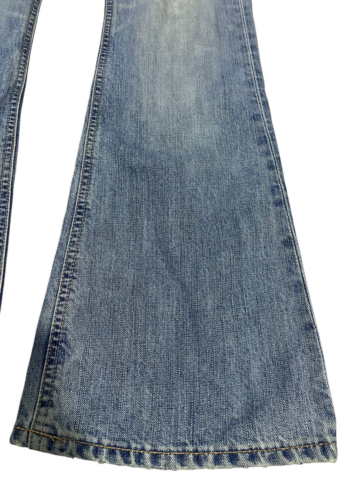 If Six Was Nine SUPER FLARE💥 VINTAGE EDWIN WASHED BLUE DENIM PANTS Size 32" / US 10 / IT 46 - 5 Thumbnail