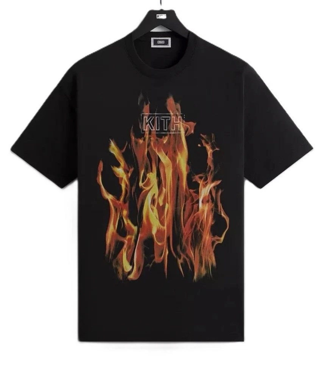 Kith Kith Men's Pyro Box Logo Vintage Tee Black Flames Bogo M NWT Size US M / EU 48-50 / 2 - 1 Thumbnail