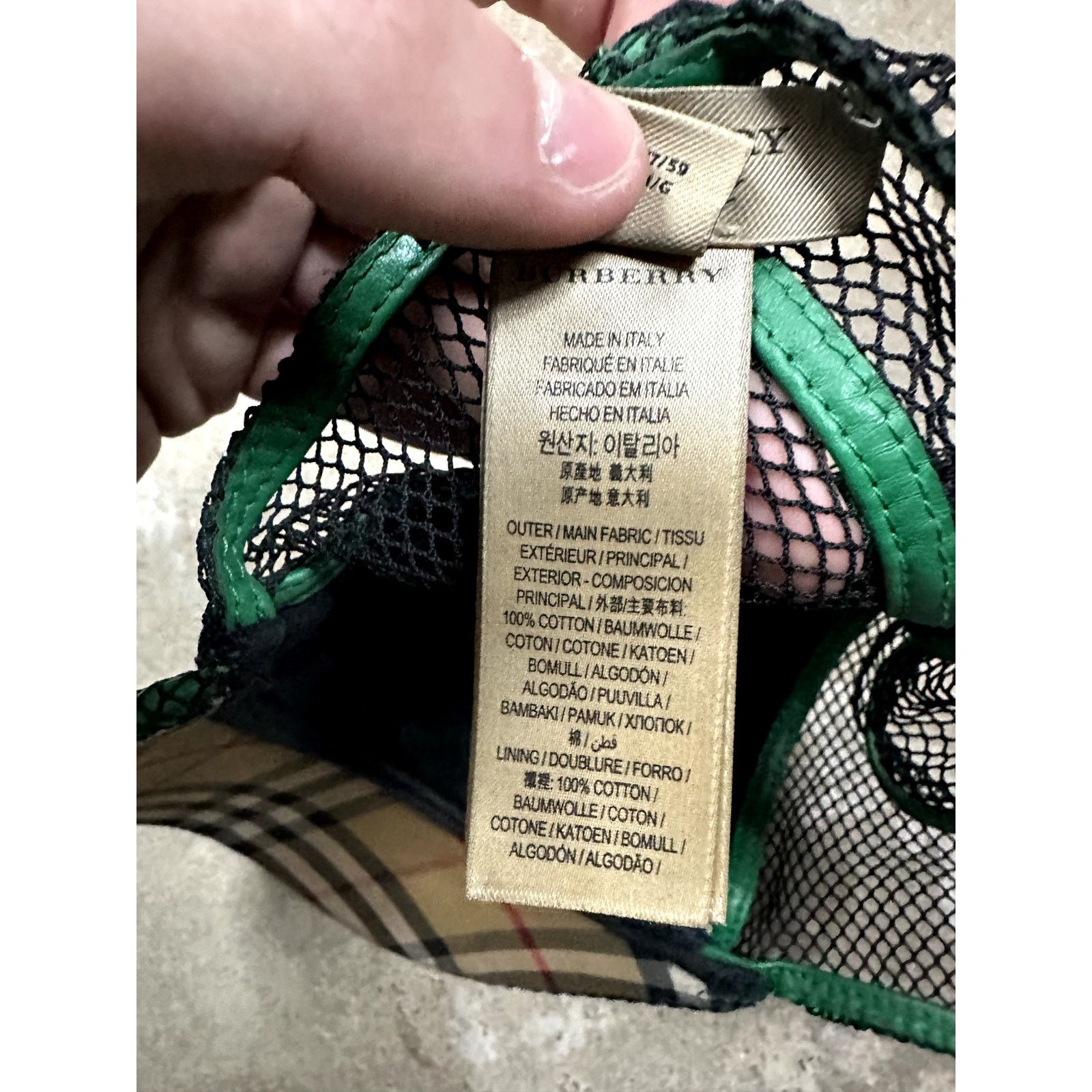 Burberry Burberry Mesh Cap Black OS Used Size ONE SIZE - 5 Thumbnail