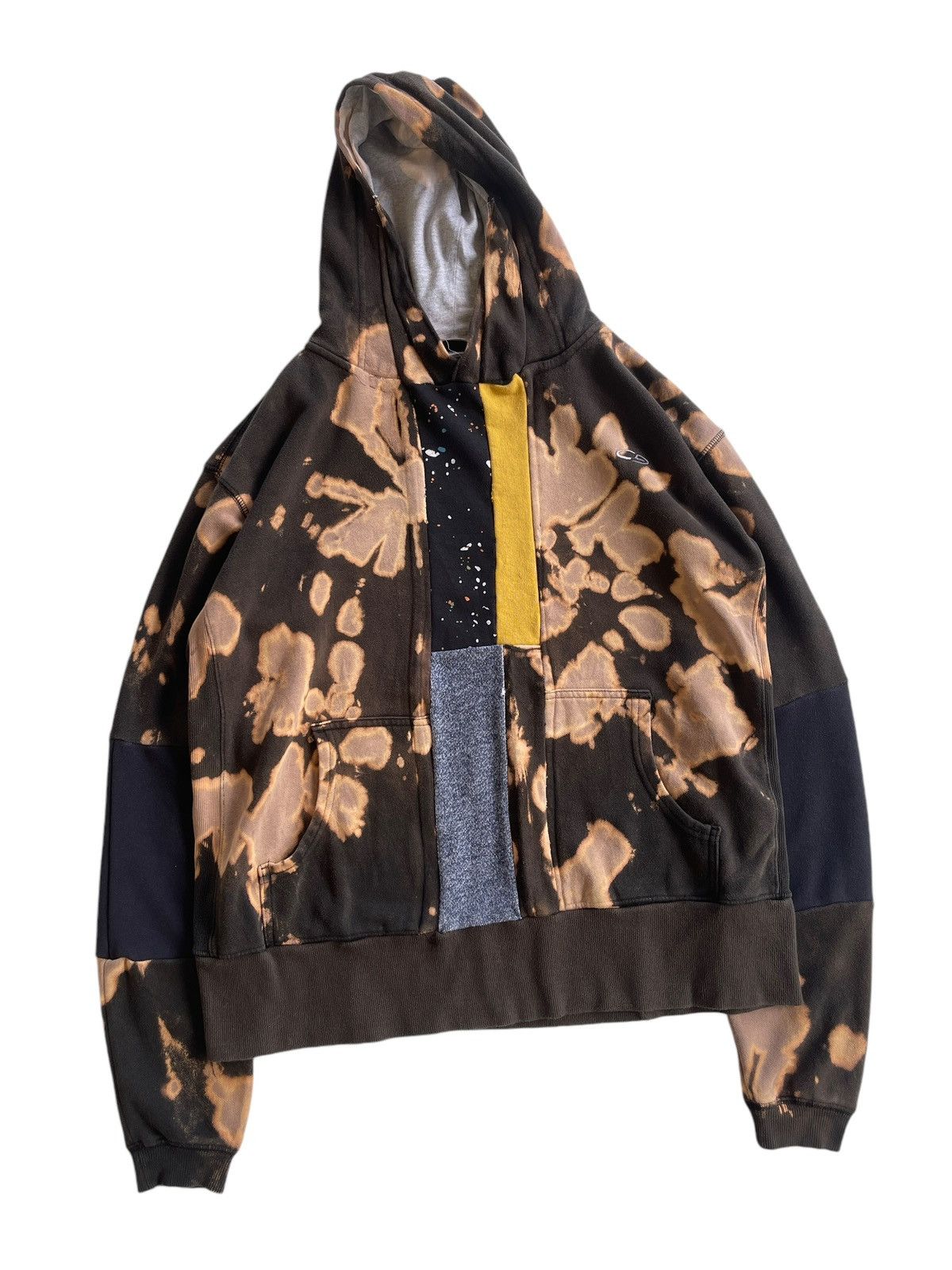 Vintage Vintage Acid Wash Hybrid Hooded Sweater Size US XL / EU 56 / 4 - 2 Thumbnail