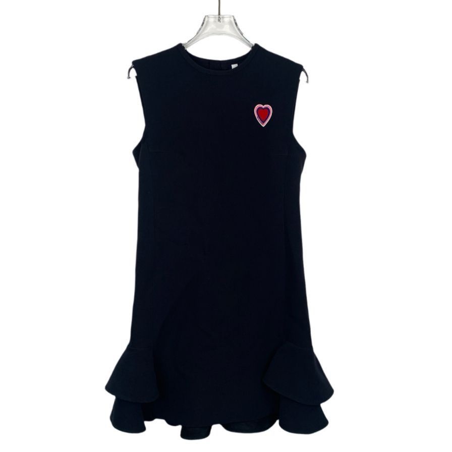 Louis Vuitton Louis Vuitton Black Sleeveless Ruffle Hem Dress With Heart P Size XXS / US 00 / IT 34 - 1 Thumbnail