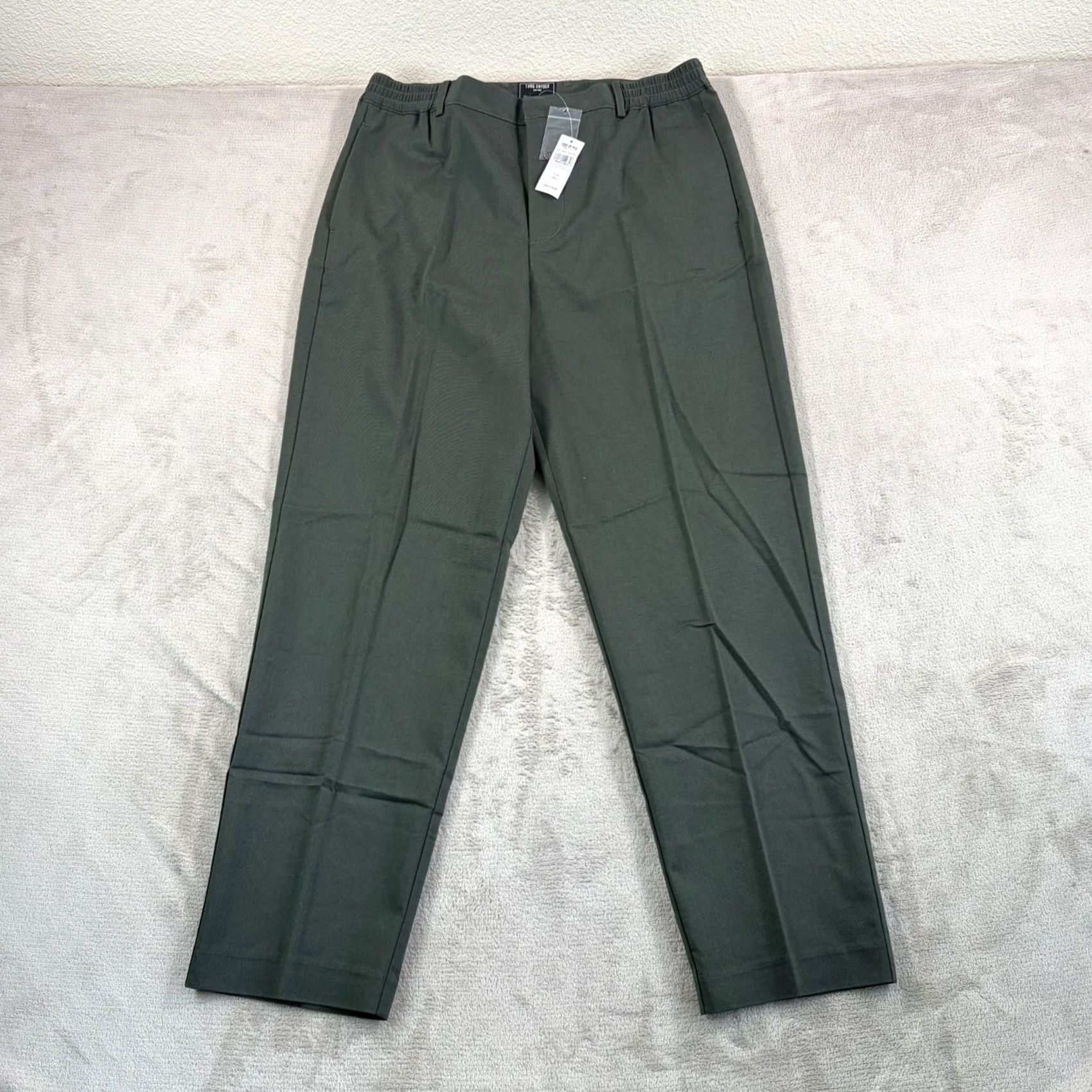 Todd Snyder Todd Snyder Italian Wool-Cotton Modern Trousers Olive Green Men Large L Wallop NWT Dress Pants Size US 33 - 3 Thumbnail
