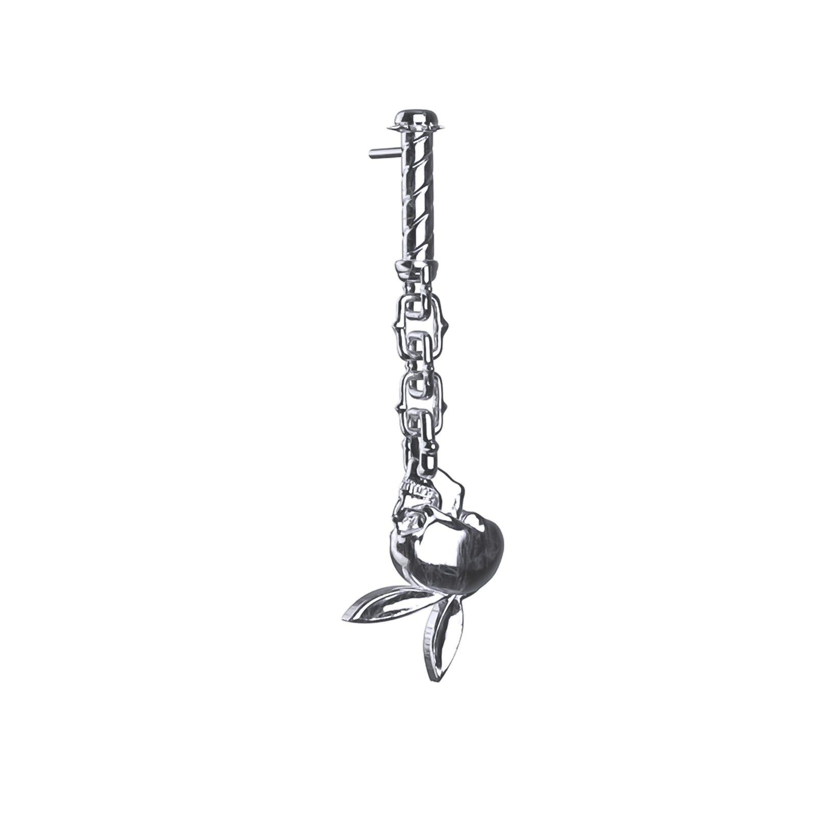 Jewelry Hard Jewelry Skullboy Dangle Earrings Pair Sterling Silver Size ONE SIZE - 3 Thumbnail