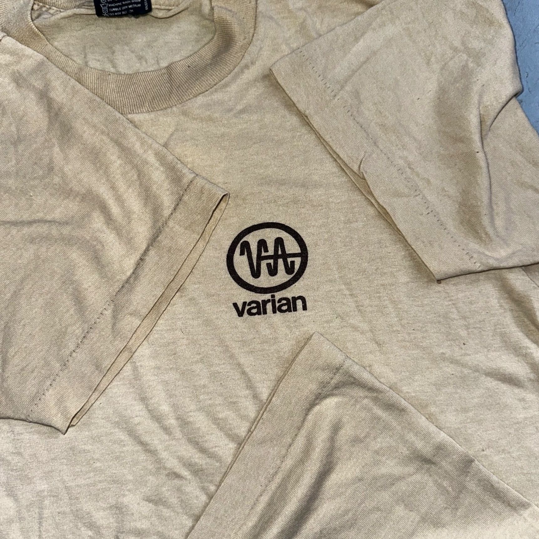 Vintage VINTAGE Screen Stars T-Shirt Men L Beige Short Sleeve Crew Neck Graphic Print 80s 70s 90s Cancer Medical Promo Doc Size US L / EU 52-54 / 3 - 4 Thumbnail