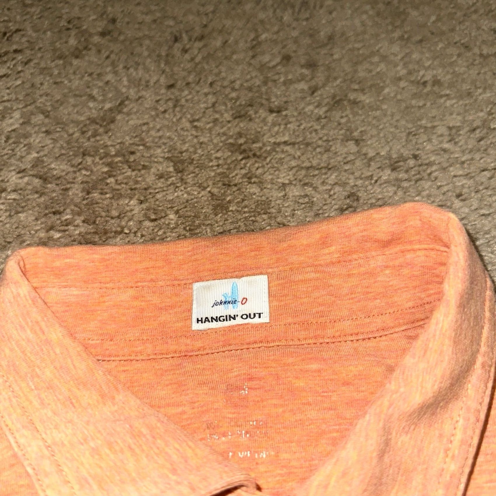 johnnie-O johnnie-O Polo Shirt Mens L Golf Preppy Performance Breathable Orange Size US L / EU 52-54 / 3 - 4 Thumbnail