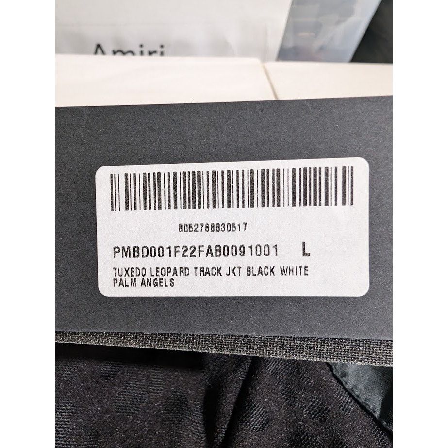 Palm Angels o1rshd1 Tuxedo Leopard Track Jacket in Black White Size US L / EU 52-54 / 3 - 18 Thumbnail