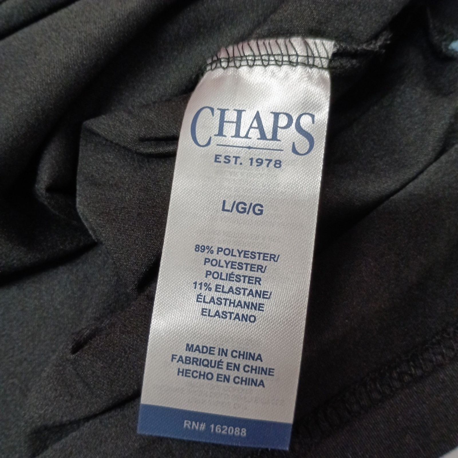 Chaps Chaps Performance Polo Shirt Men's L Black Stretch DriWear Size US L / EU 52-54 / 3 - 7 Thumbnail