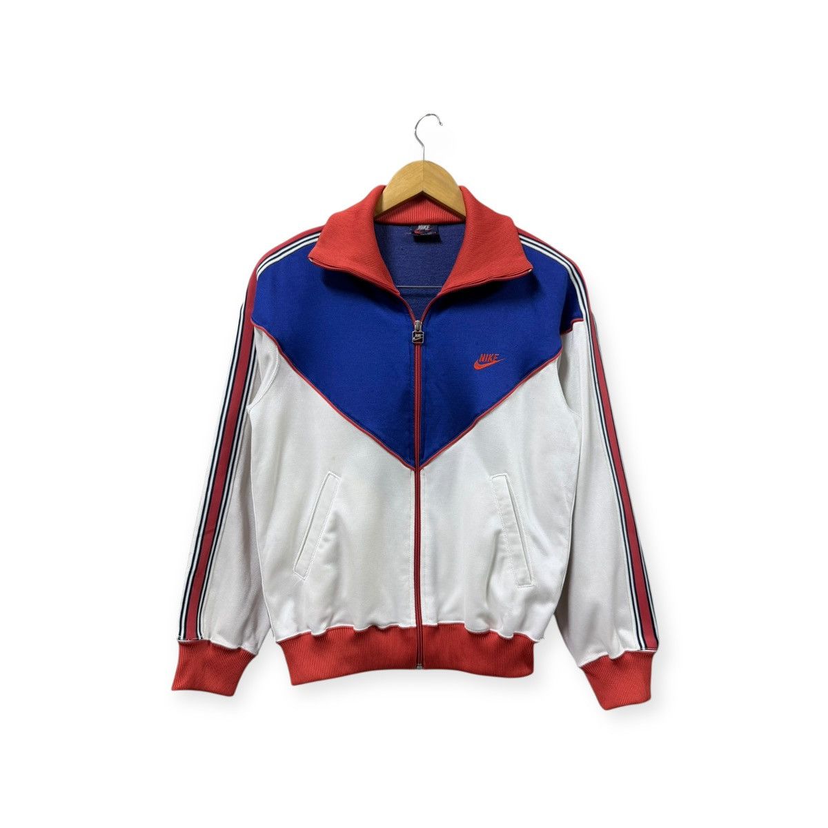 Vtg🔥80’s Nike Blue Tag Track Top Multicolor Made In Japan