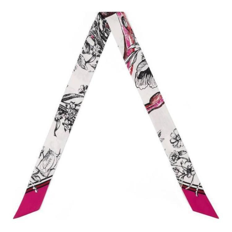 Gucci oc11z0126 Size: OS / Printed Silk Neck Bow In Multi Colors Size ONE SIZE - 2 Thumbnail