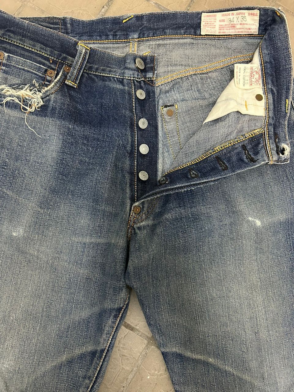 Vtg Evisu Yamane No 1 Special Distressed