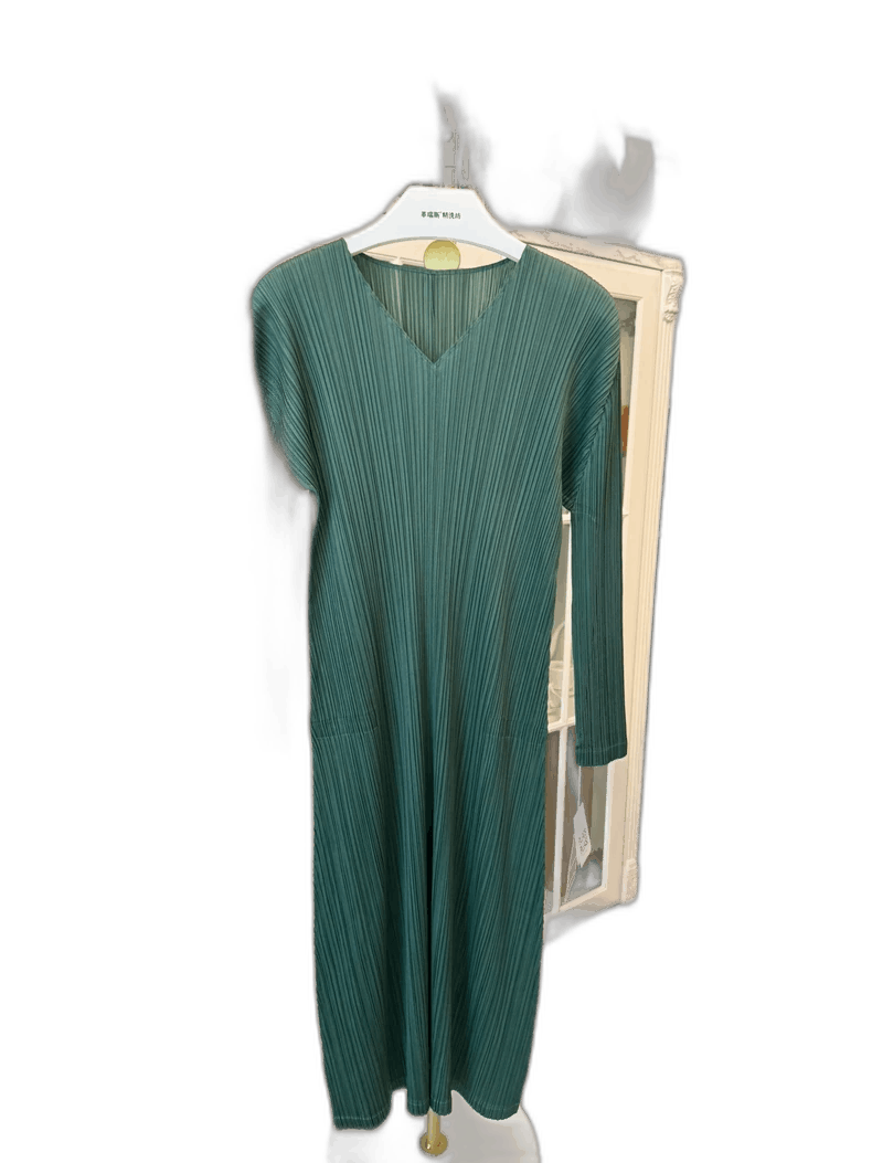 Issey Miyake Issey Miyake Long Sleeve Dress in Green-yf Size 22" - 1 Thumbnail