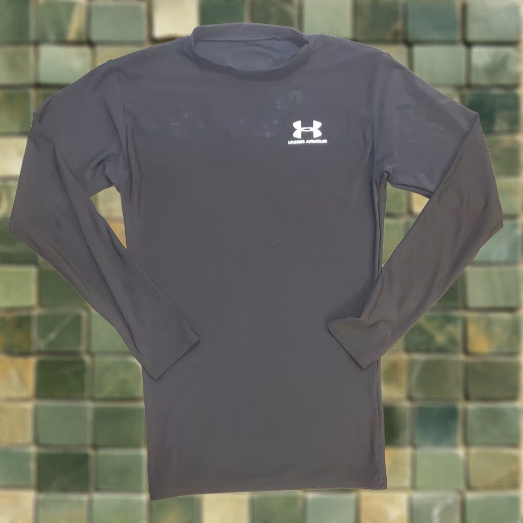 Under Armour Under Armour Cold Gear Shirt Men's Medium Black Adult Compression Fit Crew Neck Long Sleeve T-Shirt Football Running Walking Size US M / EU 48-50 / 2 - 1 Thumbnail