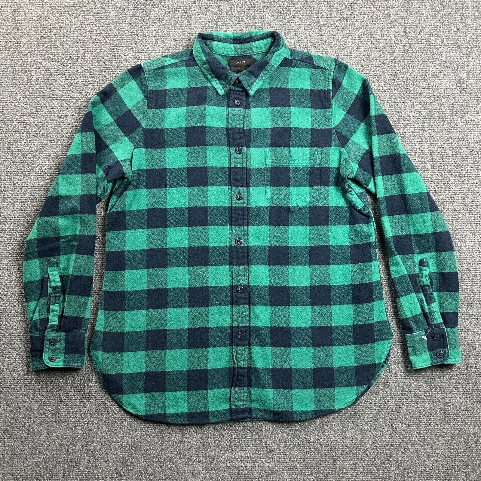 J.Crew J Crew Flannel Shirt Womens 8 Check Boy Pocket Cotton Wool Size M / US 6-8 / IT 42-44 - 1 Thumbnail