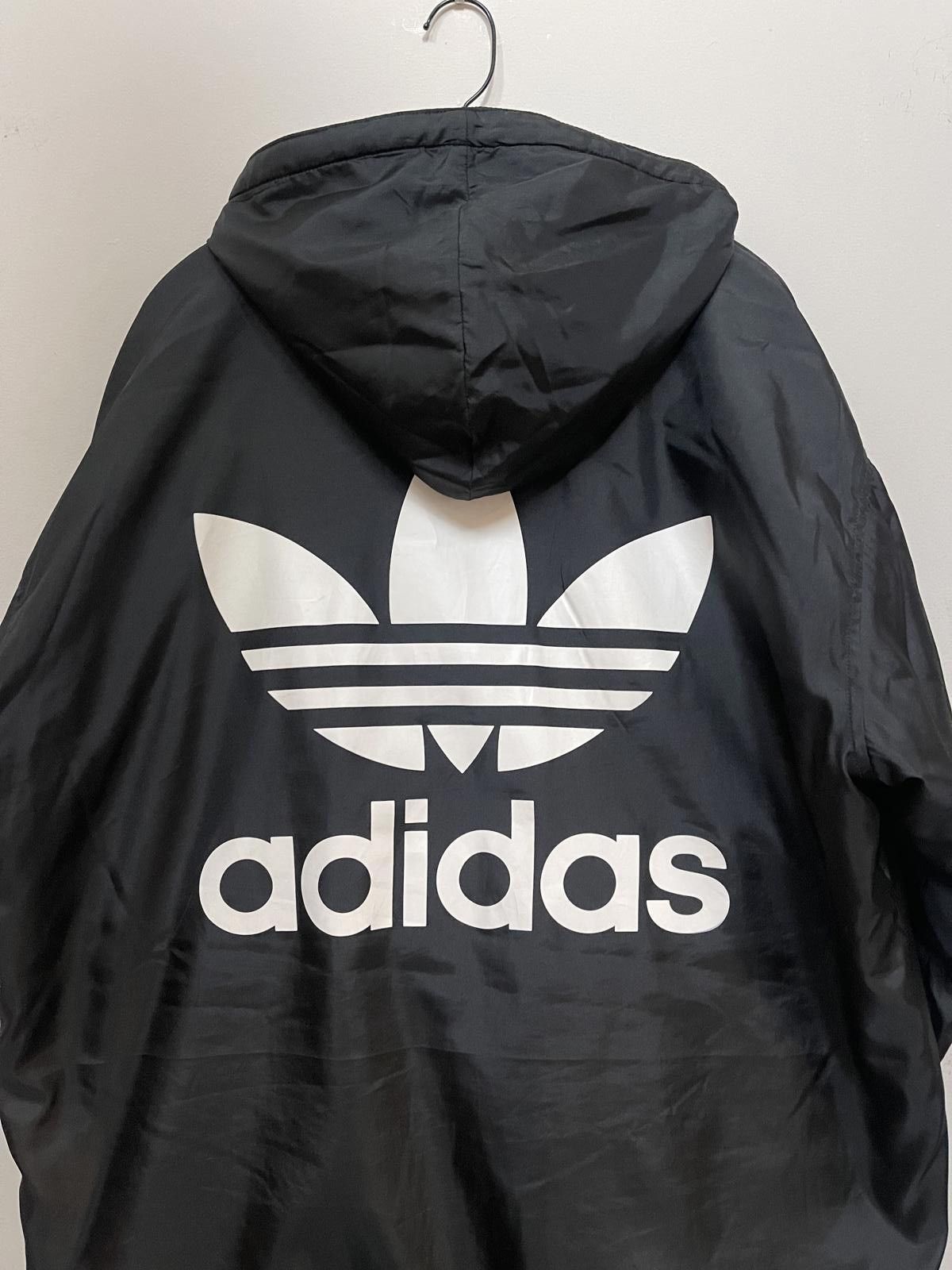 Adidas Vintage Adidas Hooded Jacket Mens L Trefoil Faux Shearling Size US L / EU 52-54 / 3 - 2 Thumbnail