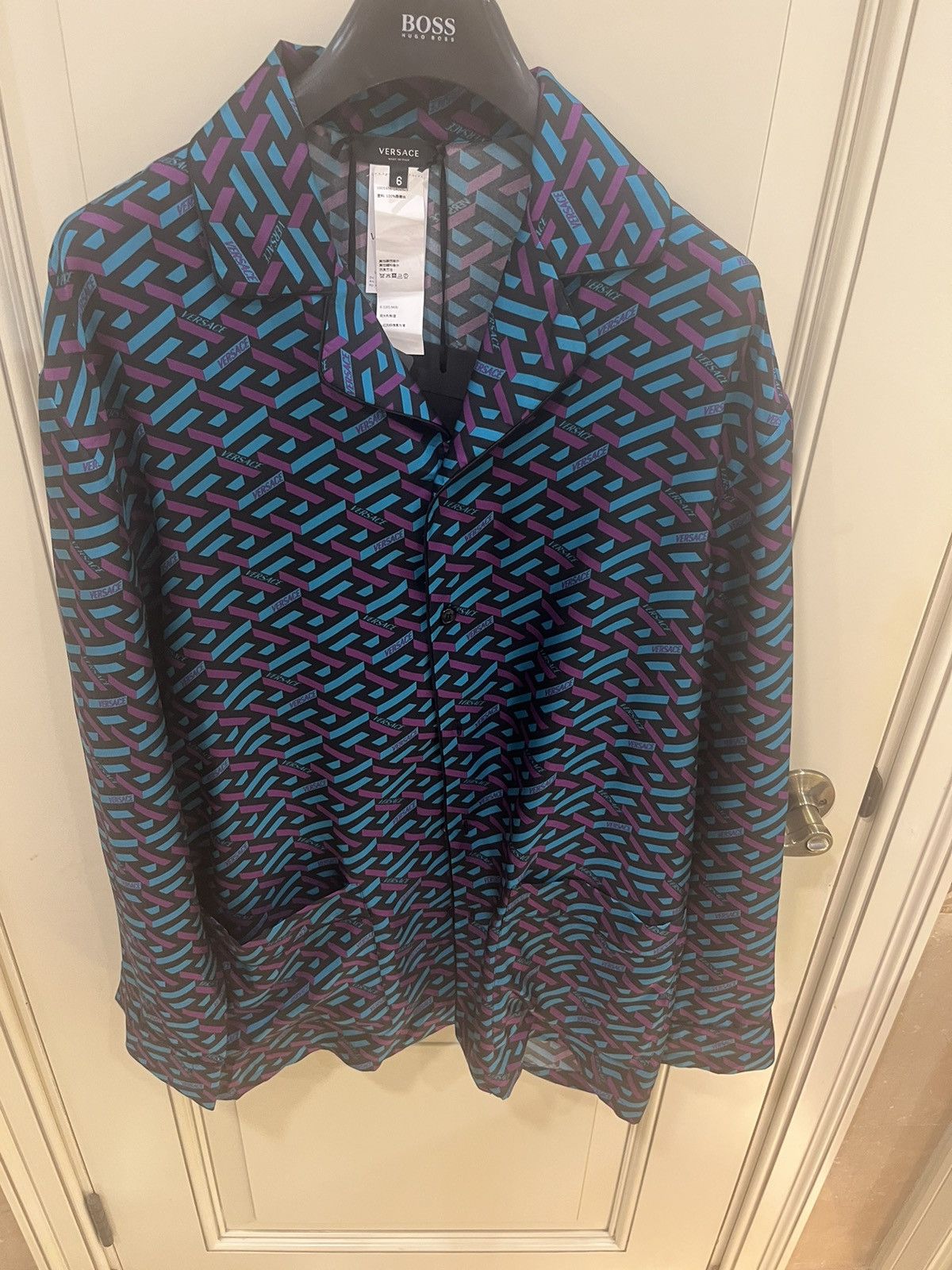 Versace greca print.silk pajama shirt.jacket size6 Size US M / EU 48-50 / 2 - 17 Thumbnail