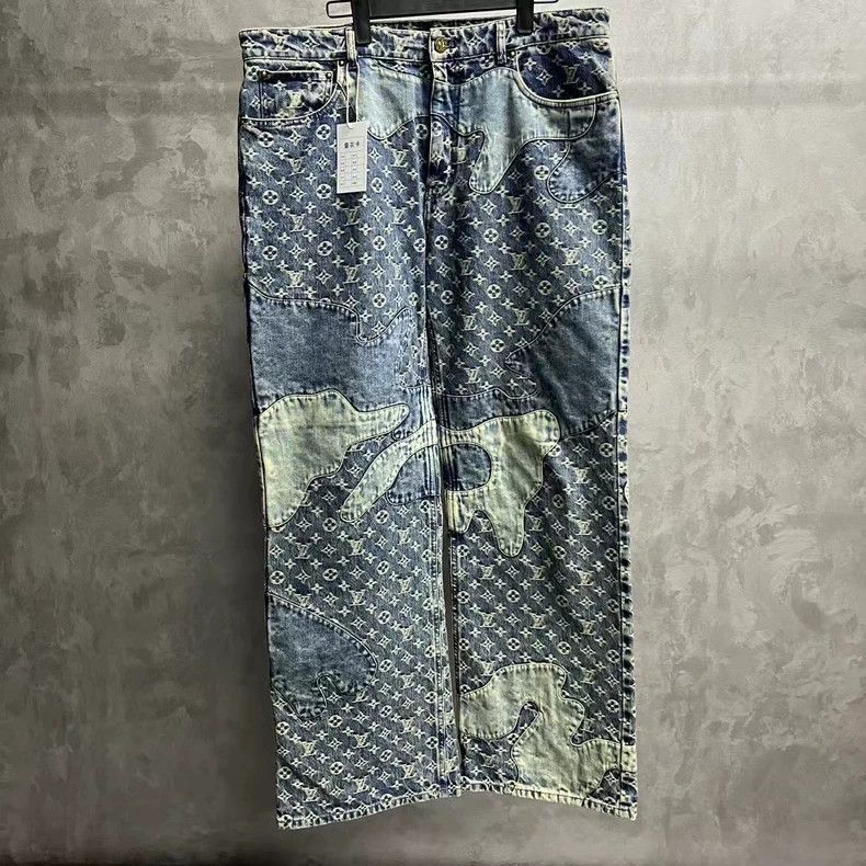 Louis Vuitton LOUIS VUITTON Blue deconstructed patchwork presbyopic full- Size US 36 / EU 52 - 1 Thumbnail