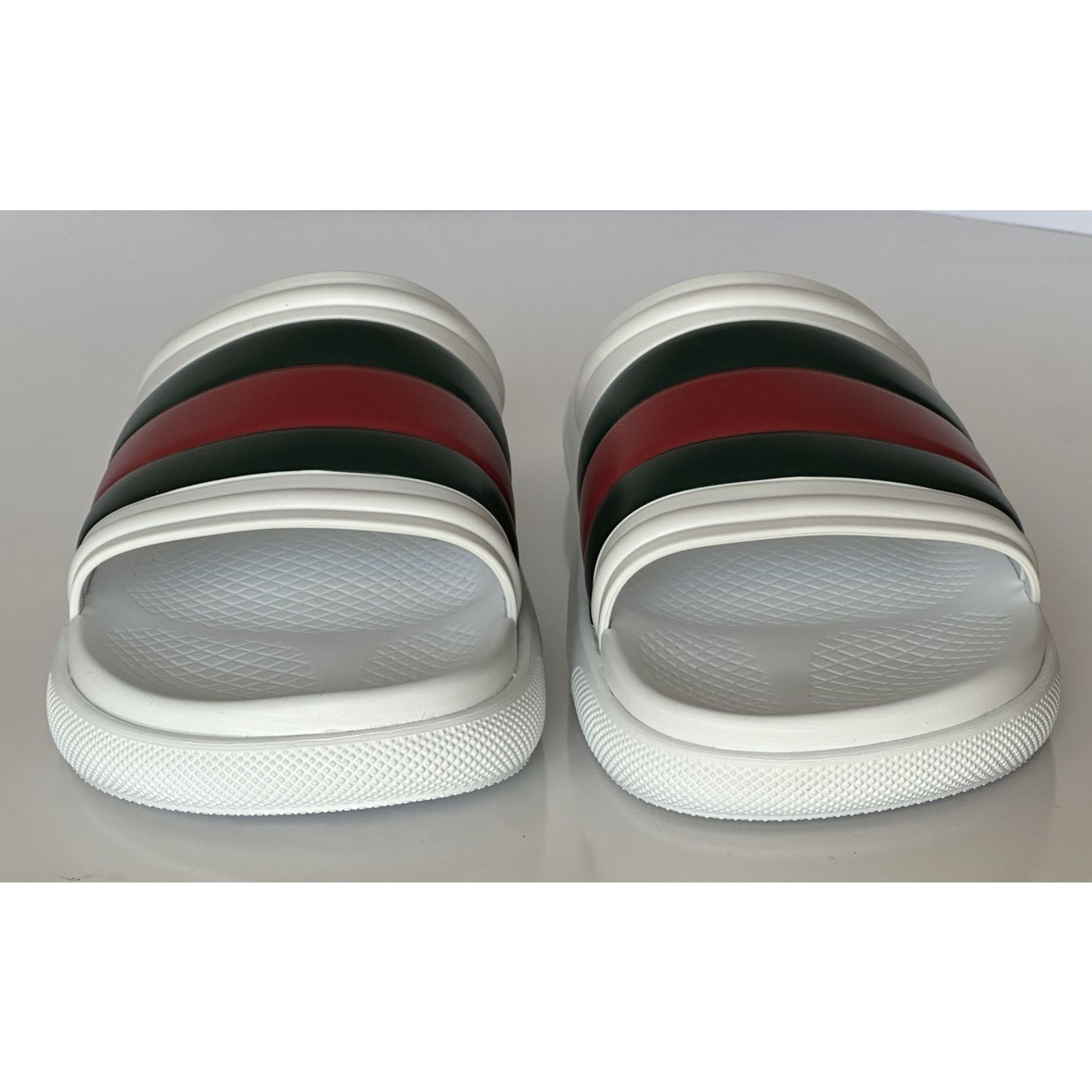 Gucci Gucci Men’s Rubber White/Green/Red Sandals 11.5 US 780286 Size US 11.5 / EU 44-45 - 3 Thumbnail
